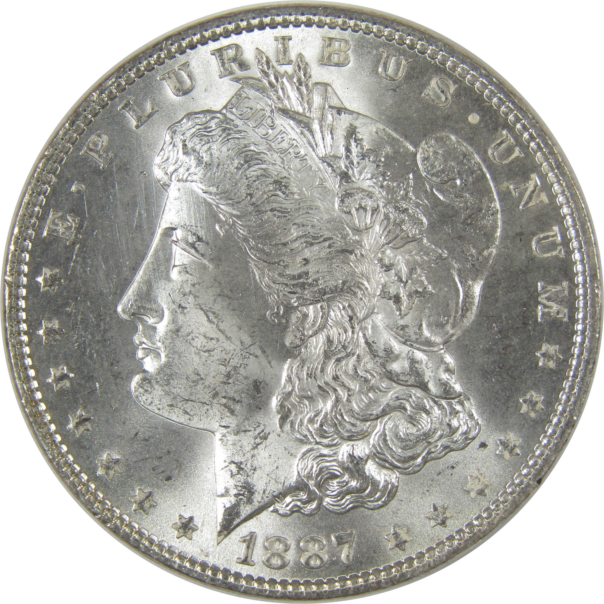 1887 Morgan Dollar Uncirculated Silver $1 Coin SKU:I21040