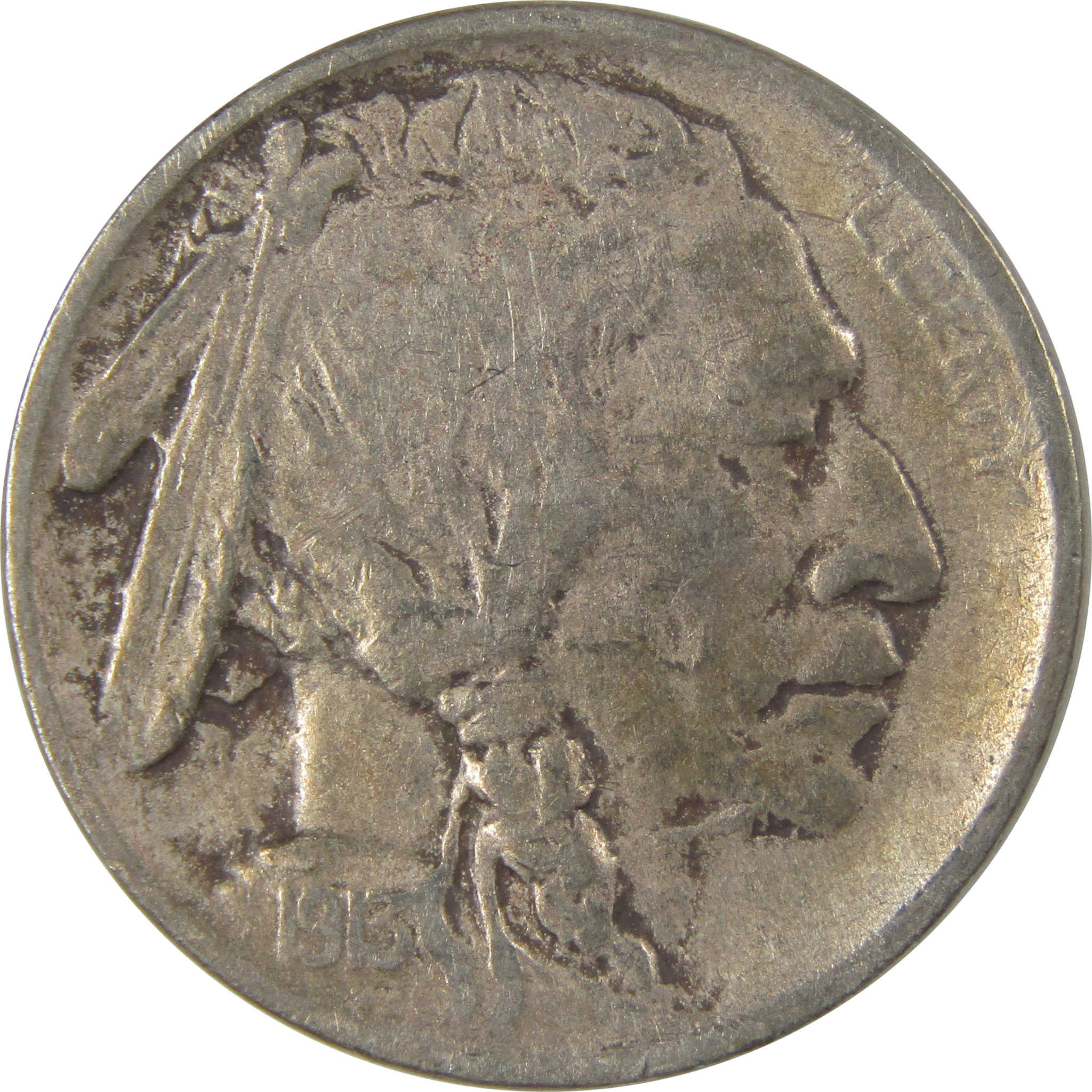 1913 S Type 1 Indian Head Buffalo Nickel F Fine Details SKU:I22904