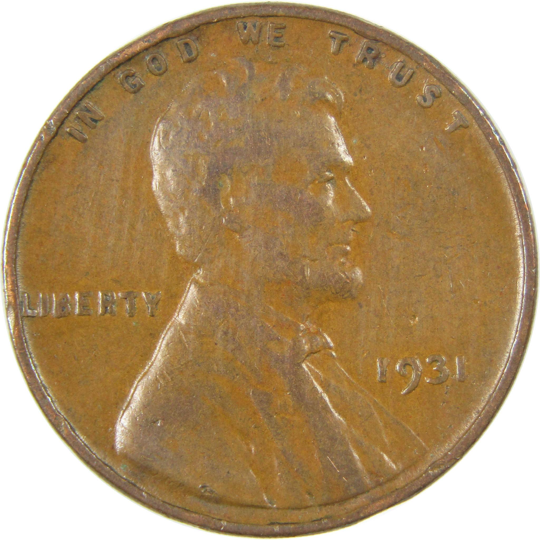 1931 Lincoln Wheat Cent VF Very Fine Penny 1c Coin SKU:I27294