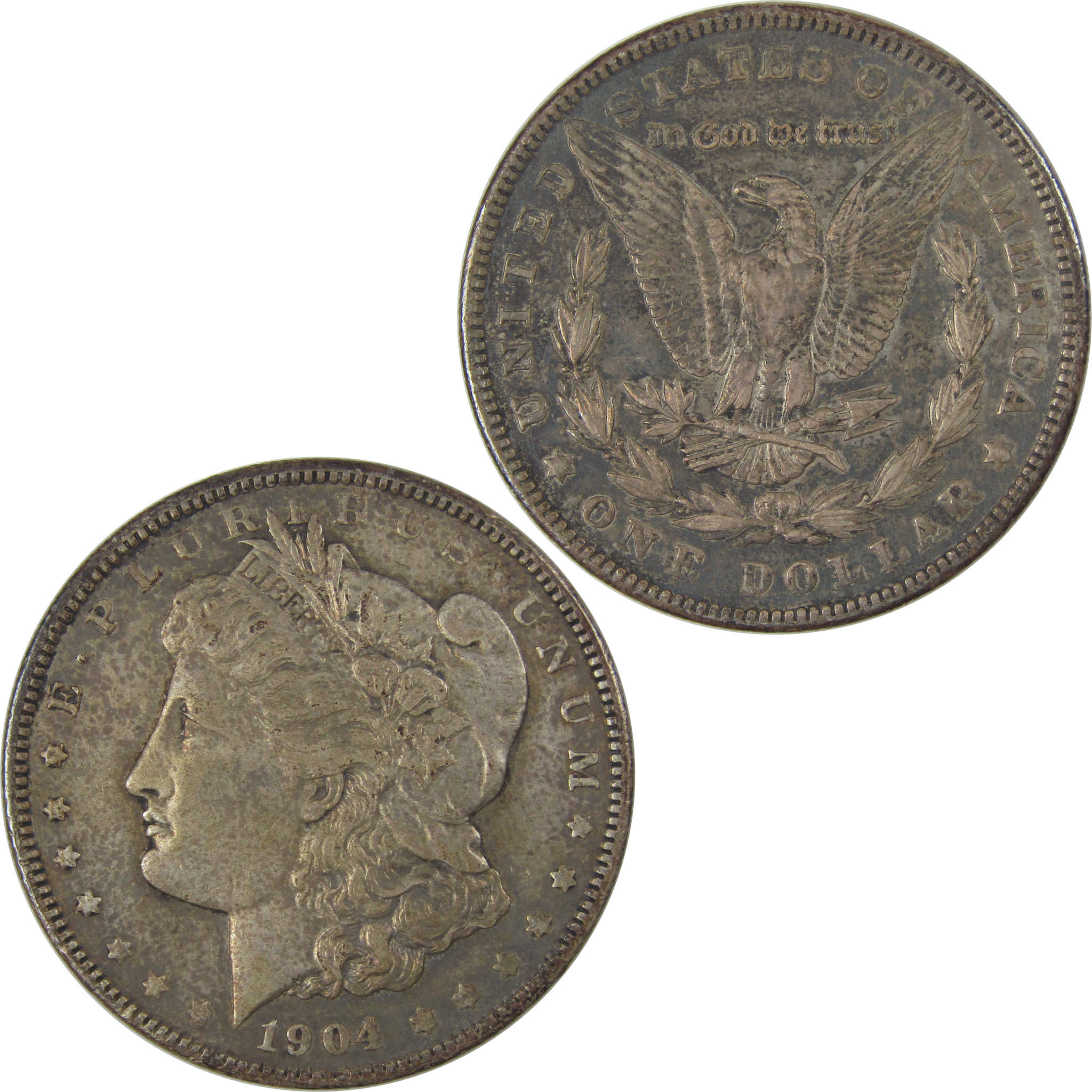 1904 Morgan Dollar XF EF Extremely Fine Silver $1 Coin SKU:I22823 - Morgan coin - Morgan silver dollar - Morgan silver dollar for sale - Profile Coins & Collectibles