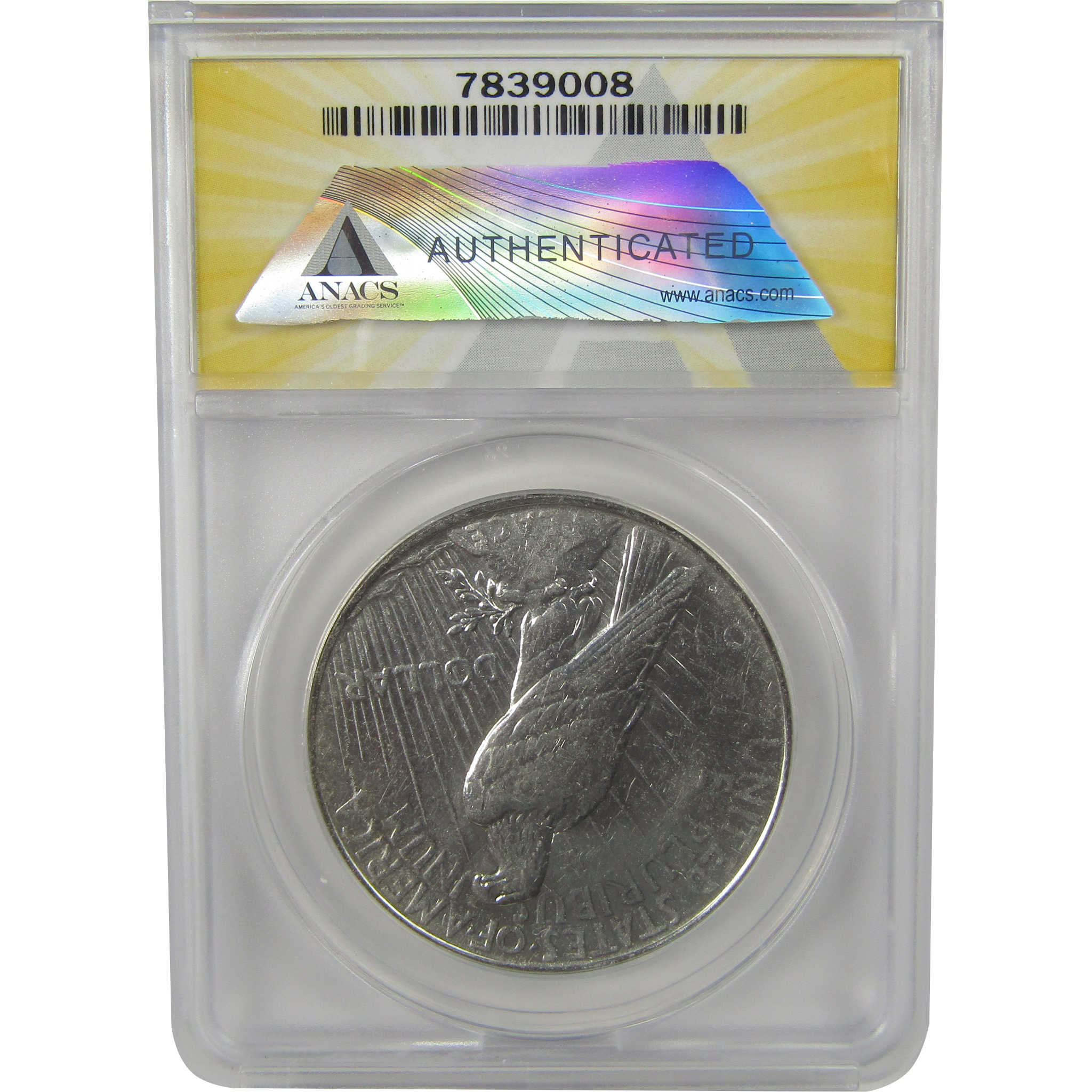 1923 D Peace Dollar AU 55 Details ANACS Silver $1 Coin SKU:I22370