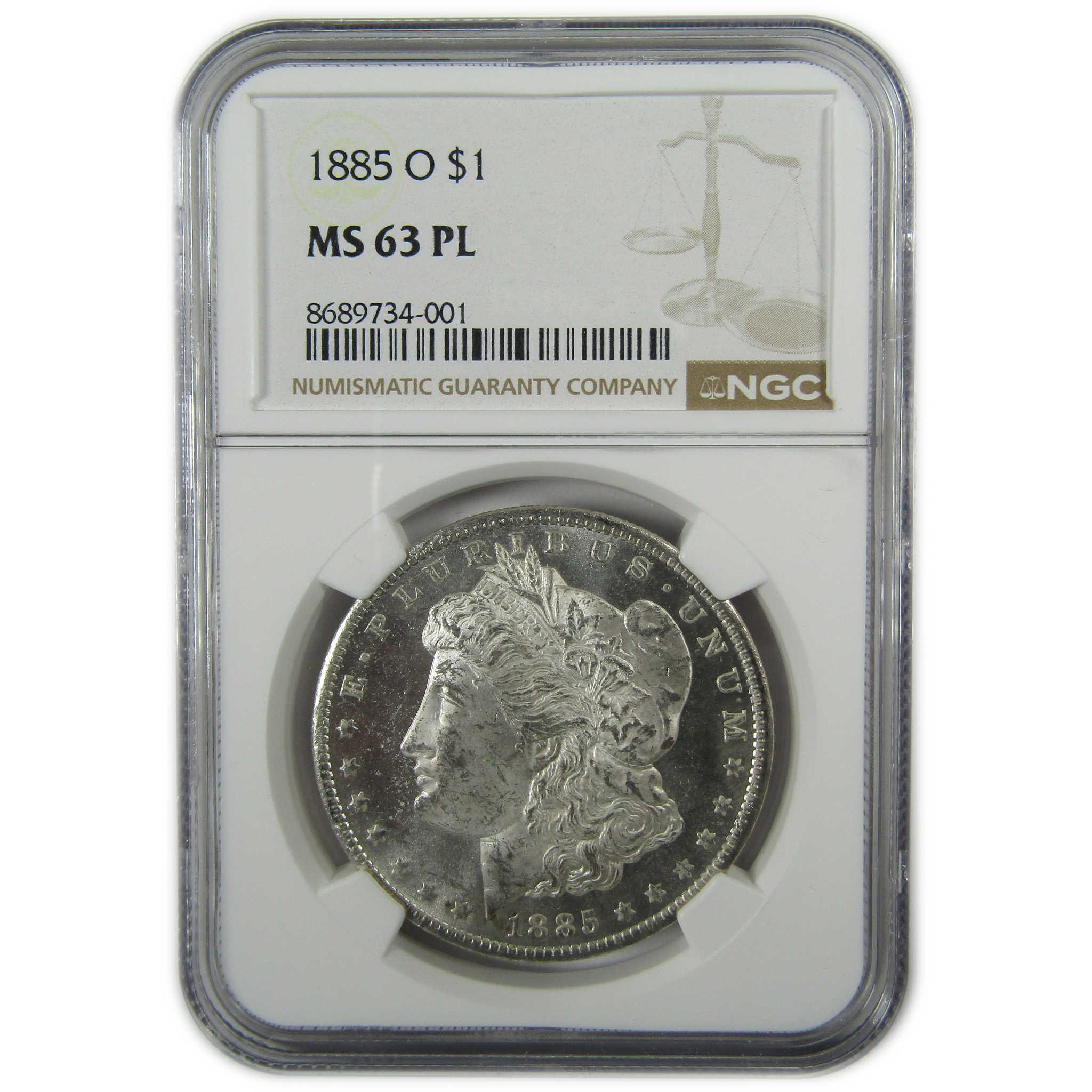 1885 O Morgan Silver Dollar MS 63 PL NGC Proof-Like $1 Coin SKU:CP436 - Morgan coin - Morgan silver dollar - Morgan silver dollar for sale - Profile Coins & Collectibles