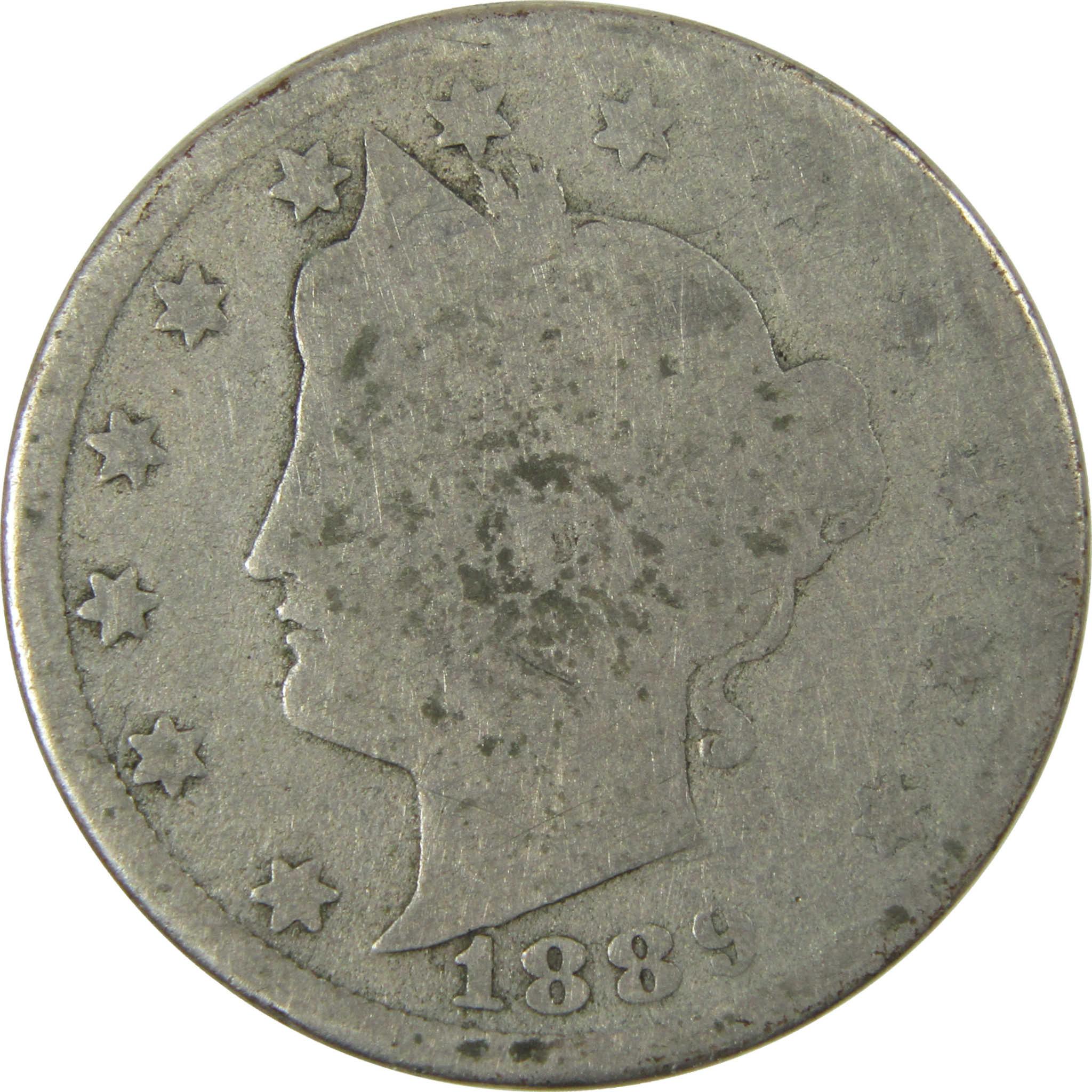 1889 Liberty Head V Nickel AG About Good 5c Coin SKU:I27223