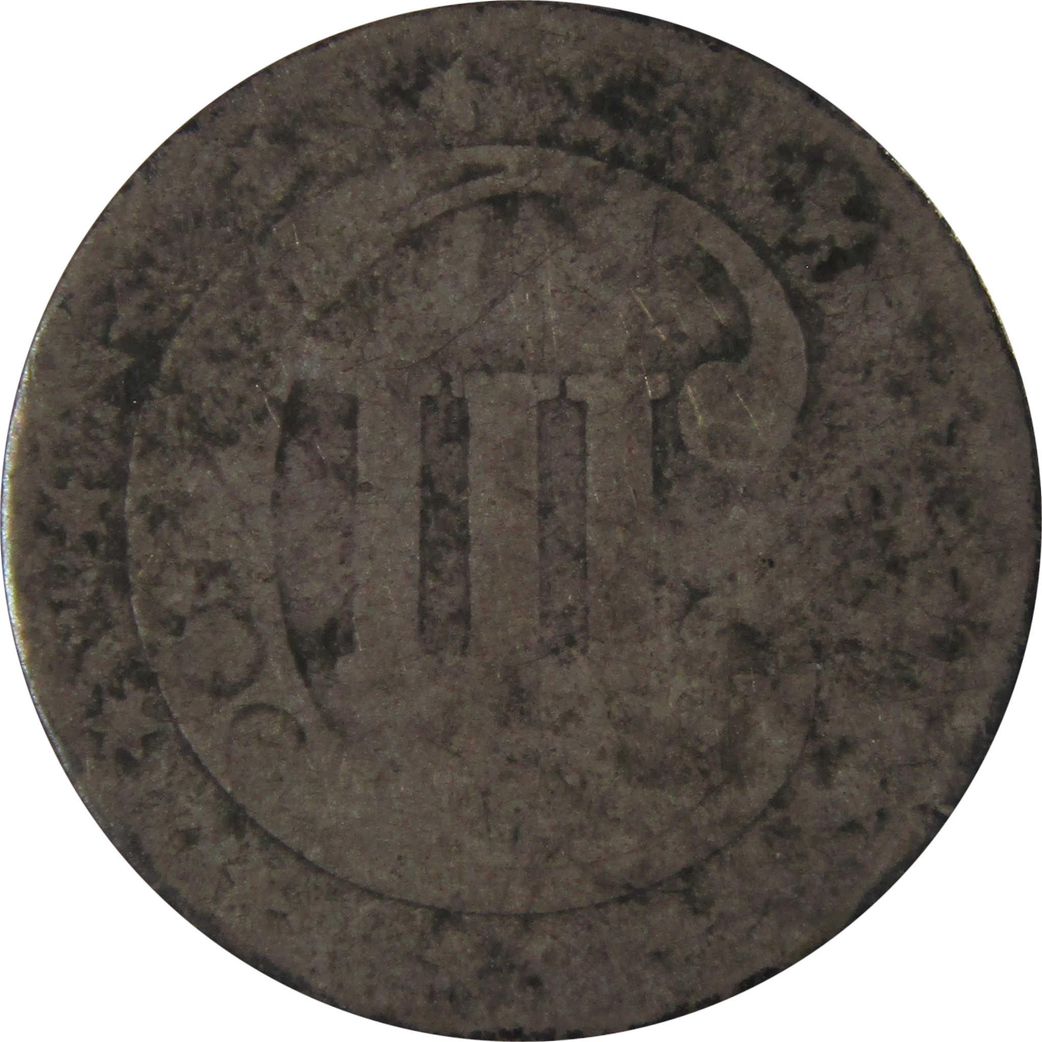 1853 Silver Three Cent Piece AG About Good Trime 3c Coin SKU:I23978