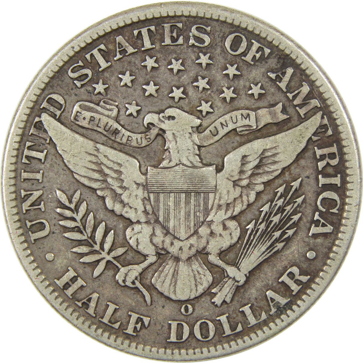 1907 O Barber Silver Half Dollar F Fine 50c Coin Collectible