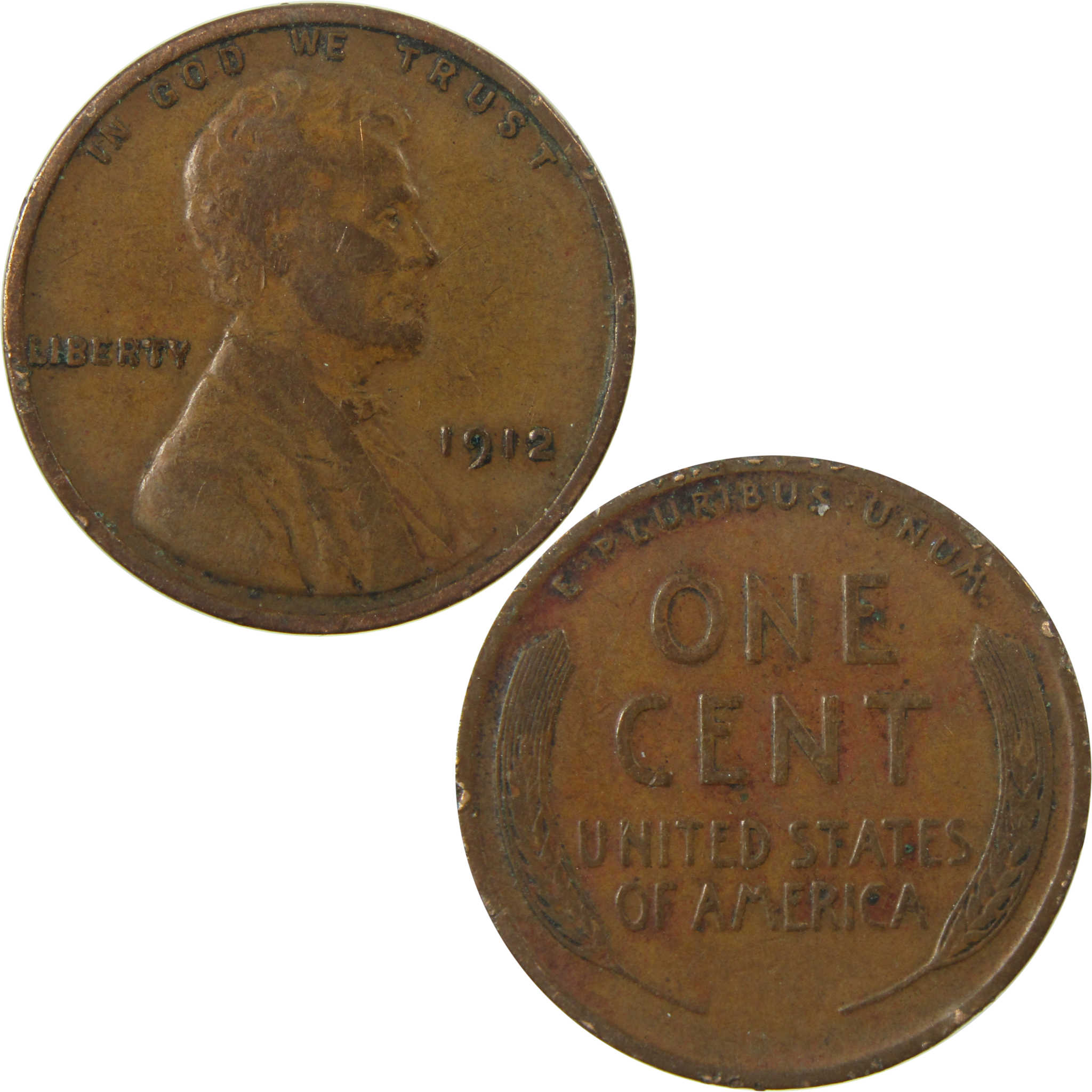 1912 Lincoln Wheat Cent VF Very Fine Penny 1c Coin SKU:I26838
