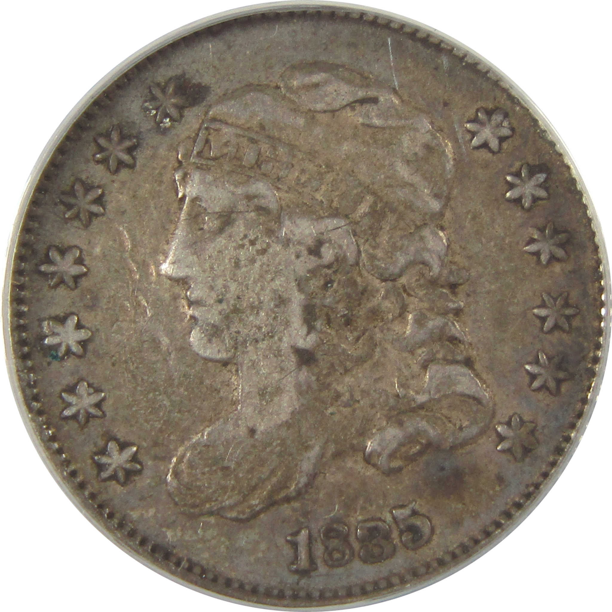 1835 Sm Date 5C Capped Bust Half Dime VF 20 Details ANACS SKU:I20107