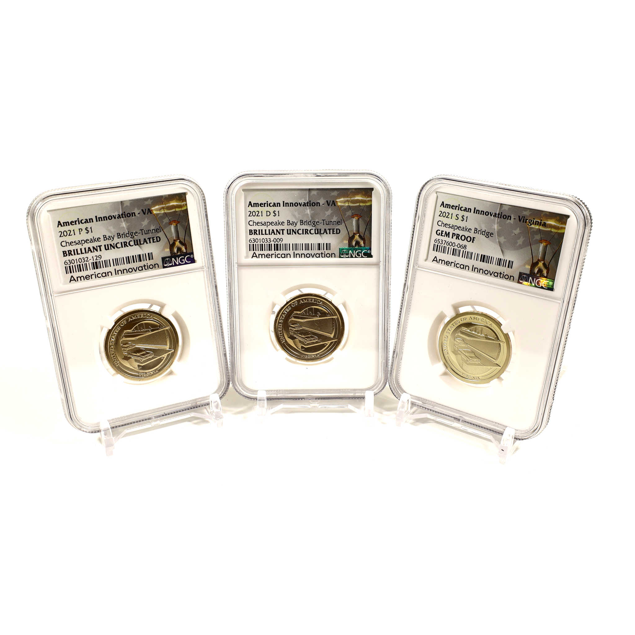 2021 Chesapeake Bay Bridge Innovation 3 Coin PDS Set NGC SKU:CPC6620