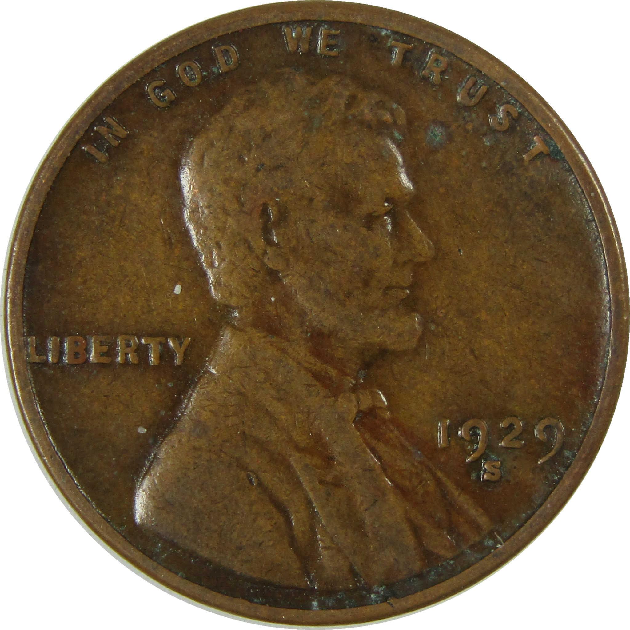1929 S Lincoln Wheat Cent F Fine Penny 1c Coin Collectible SKU:I26675
