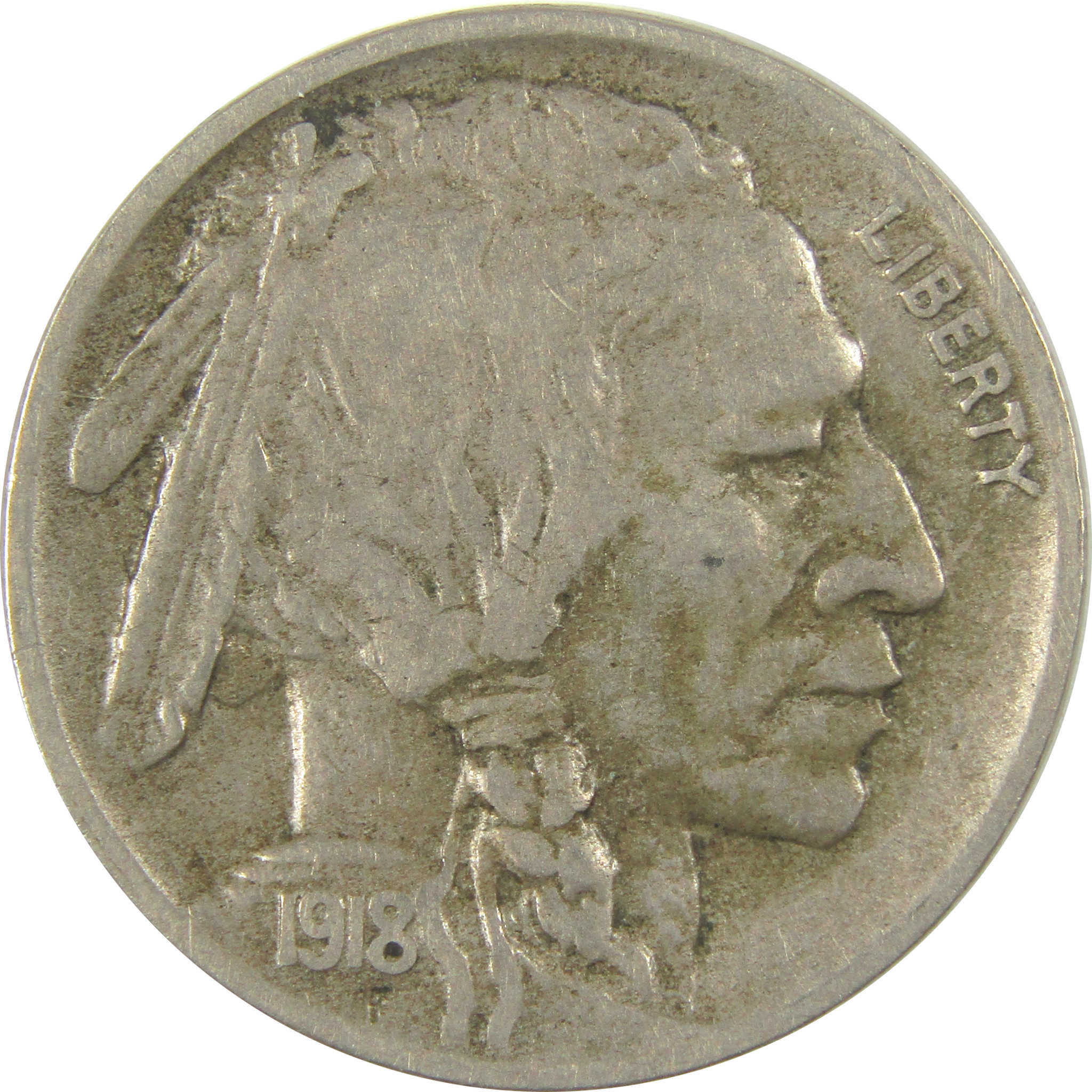 1918 D Indian Head Buffalo Nickel XF EF Extremely Fine SKU:I19711