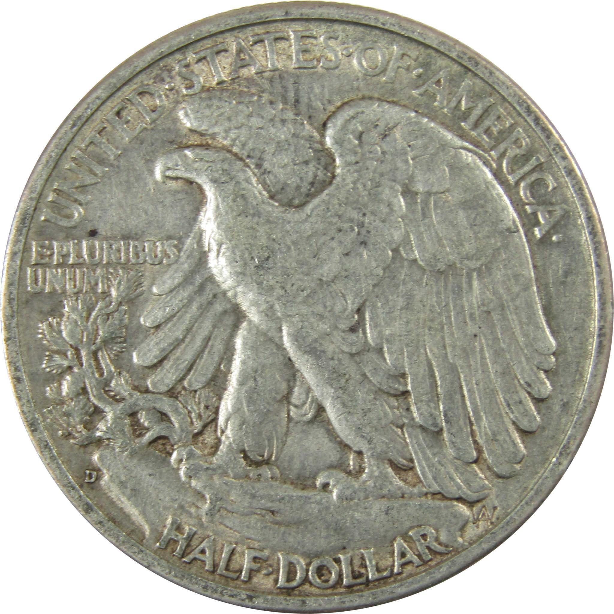 1938 D Liberty Walking 50c XF EF Extremely Fine Details SKU:CP202