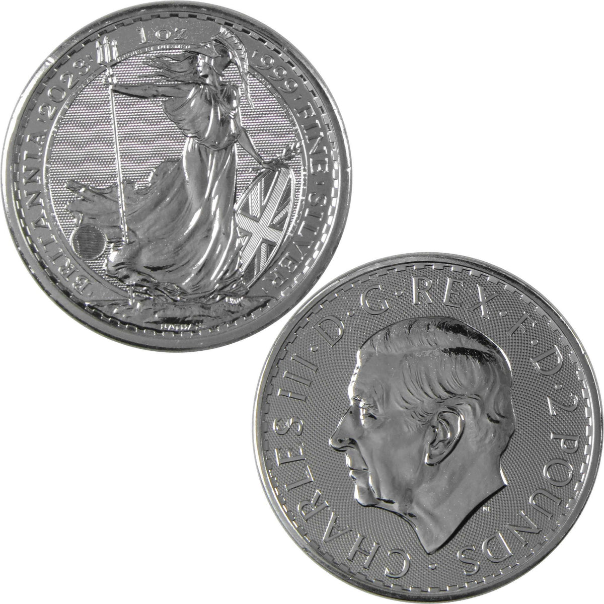 2023 United Kingdom £2 1 oz Silver Charles III Britannia Uncirculated