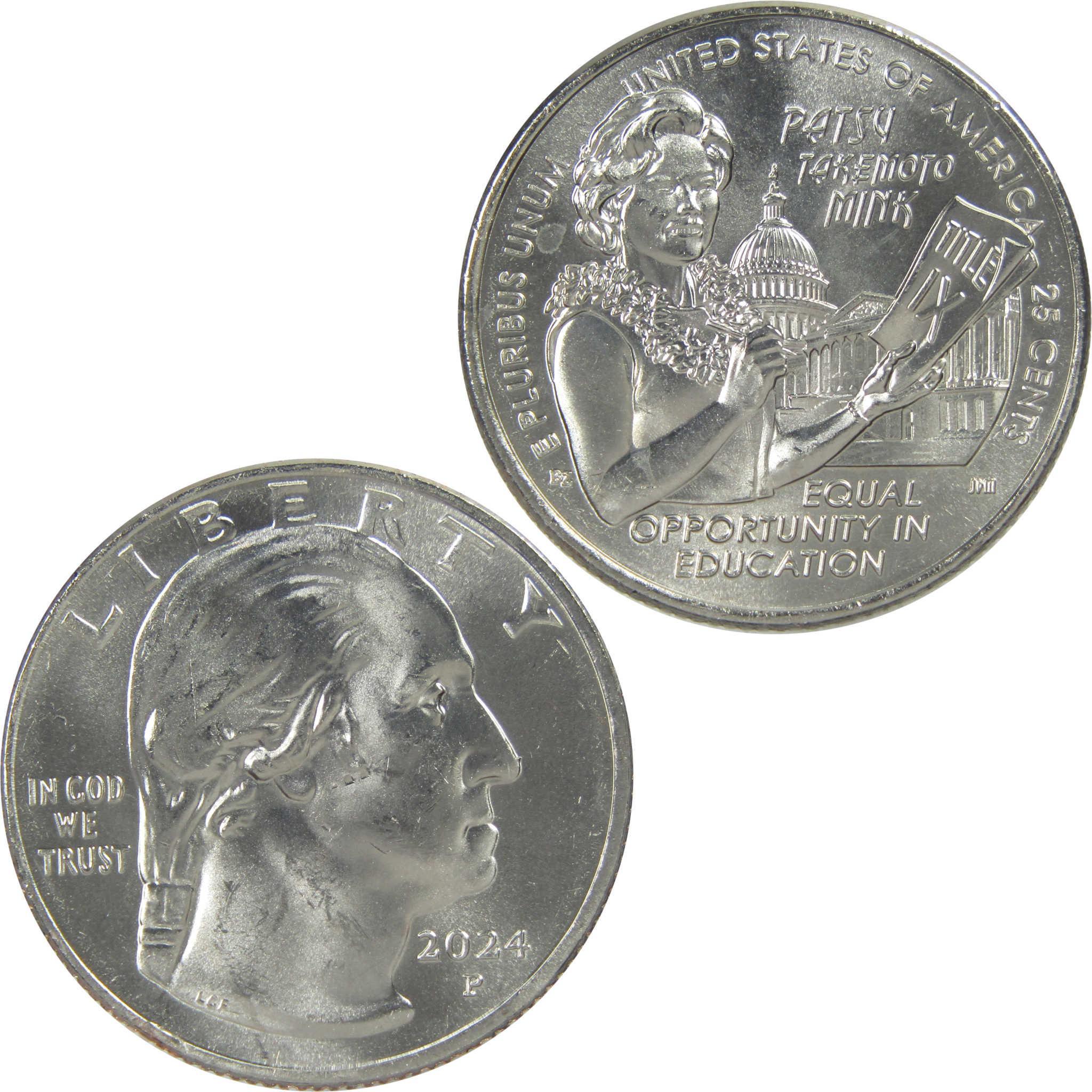 2024 P Patsy Takemoto Mink American Women Quarter Clad Uncirculated