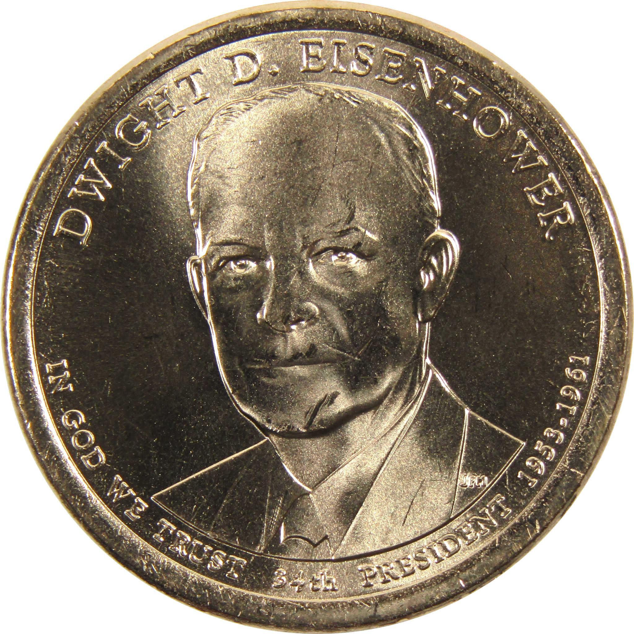 2015 D Dwight D Eisenhower Presidential Dollar BU Uncirculated $1 Coin