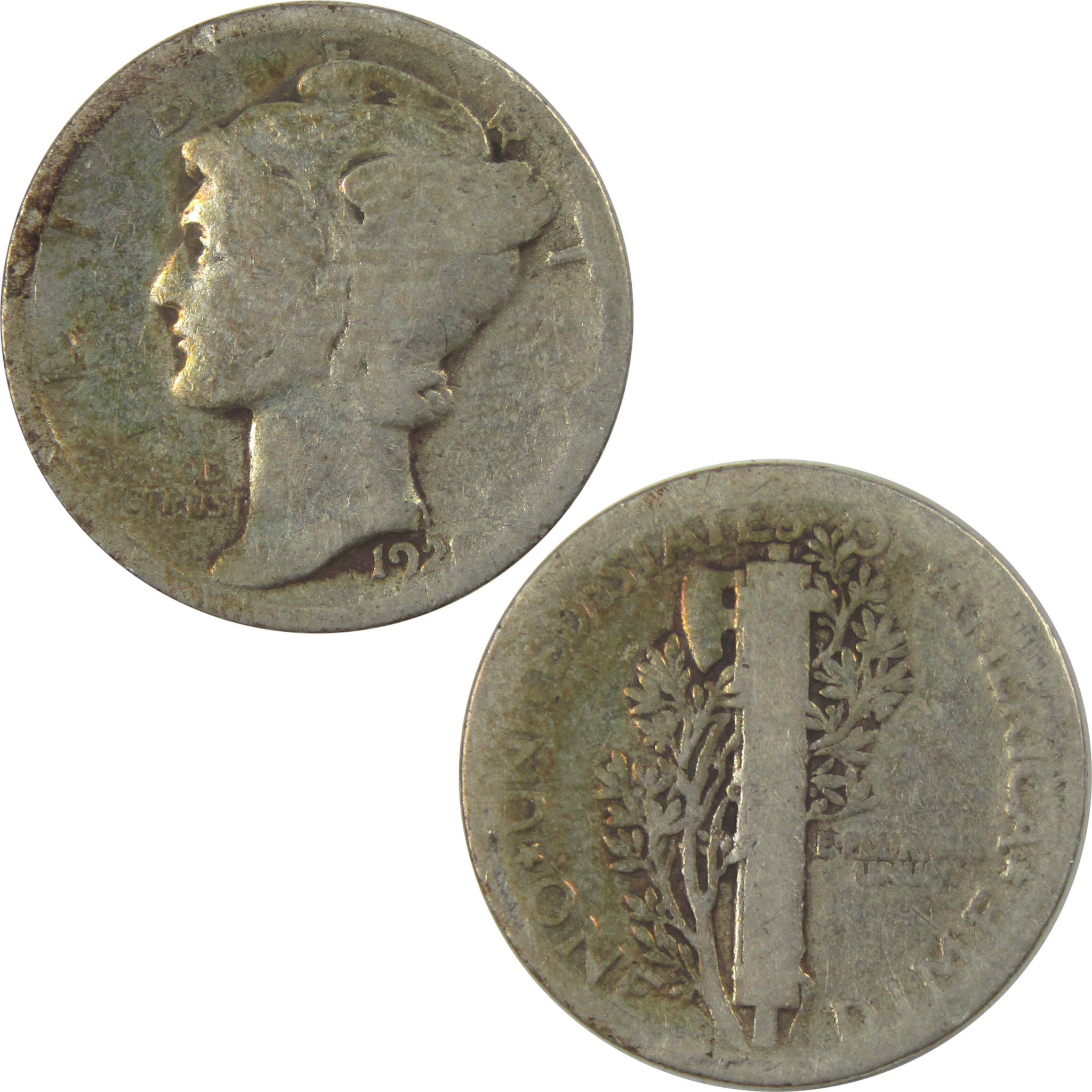 1921 Mercury Dime G Good Details Silver 10c Coin SKU:I22421