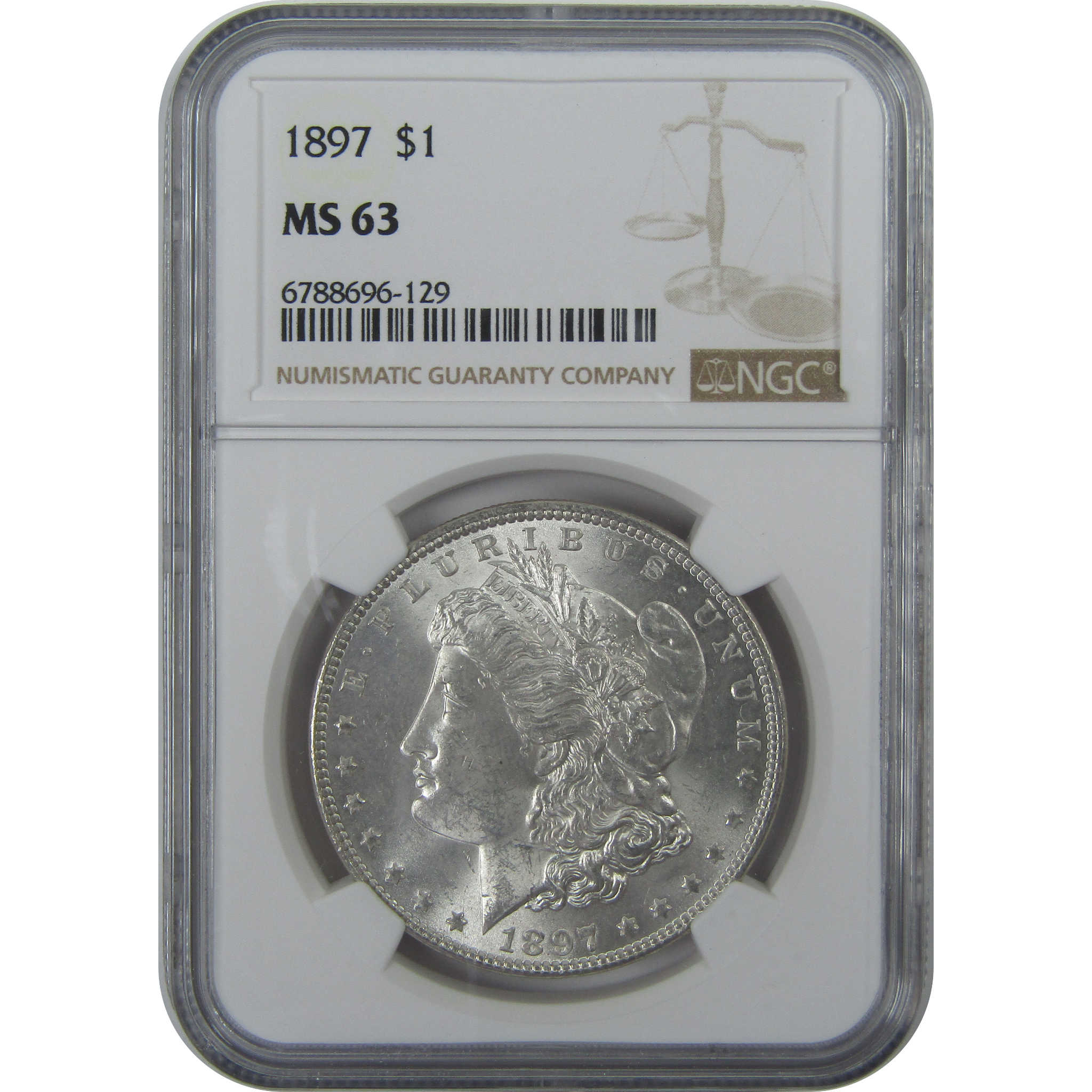 1897 Morgan Dollar MS 63 NGC Silver $1 Uncirculated Coin SKU:I15813 - Morgan coin - Morgan silver dollar - Morgan silver dollar for sale - Profile Coins & Collectibles