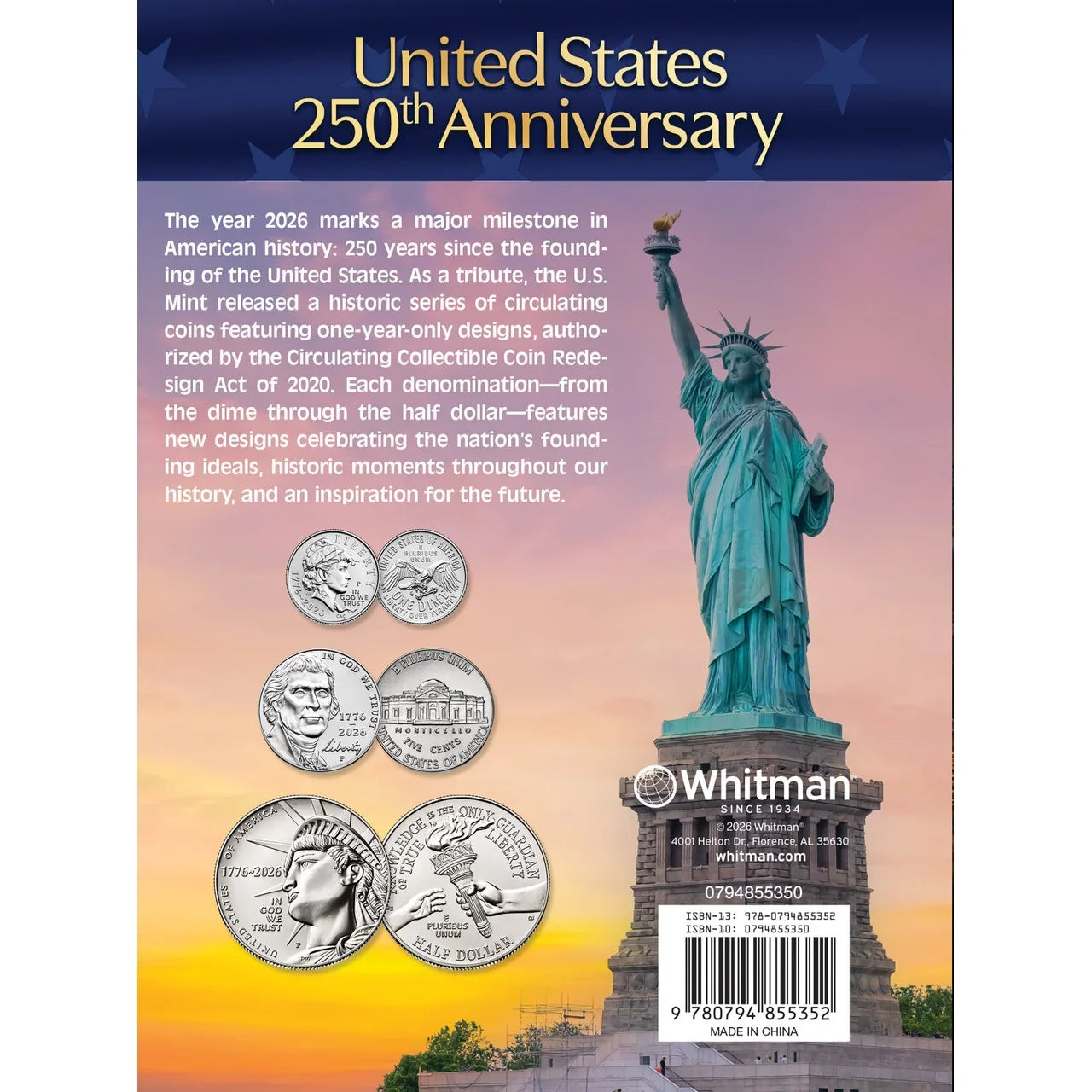 Whitman 2026 United States 250th Anniversary Collection Coin Folder