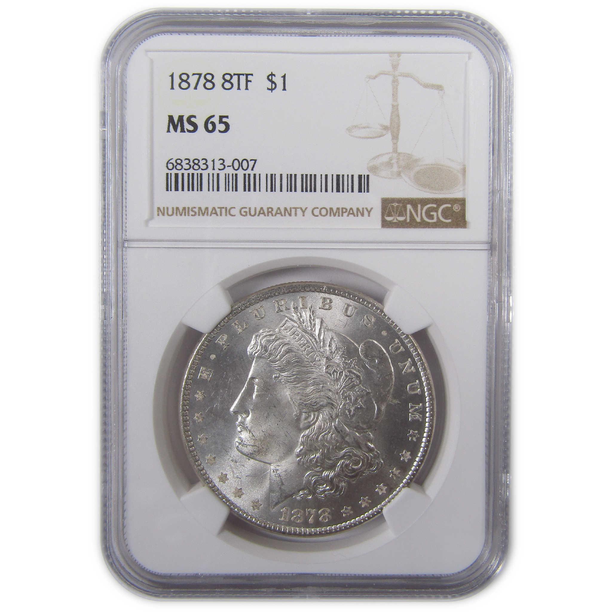 1878 8TF Morgan Dollar MS 65 NGC Silver Uncirculated SKU:I18189 - Morgan coin - Morgan silver dollar - Morgan silver dollar for sale - Profile Coins & Collectibles