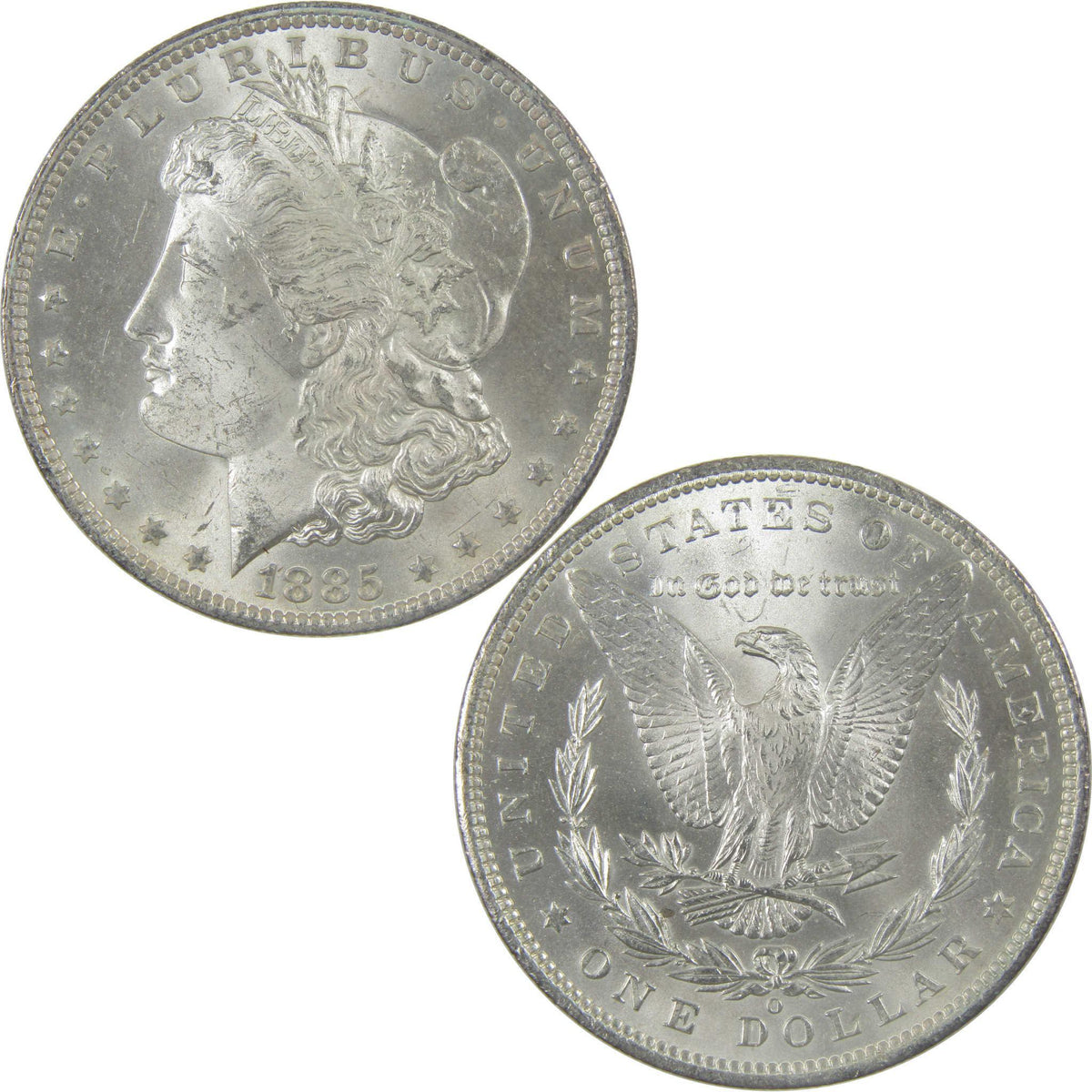 1885 O Morgan Silver Dollar BU Gem Uncirculated Mint State $1 Coin - Morgan coin - Morgan silver dollar - Morgan silver dollar for sale - Profile Coins & Collectibles