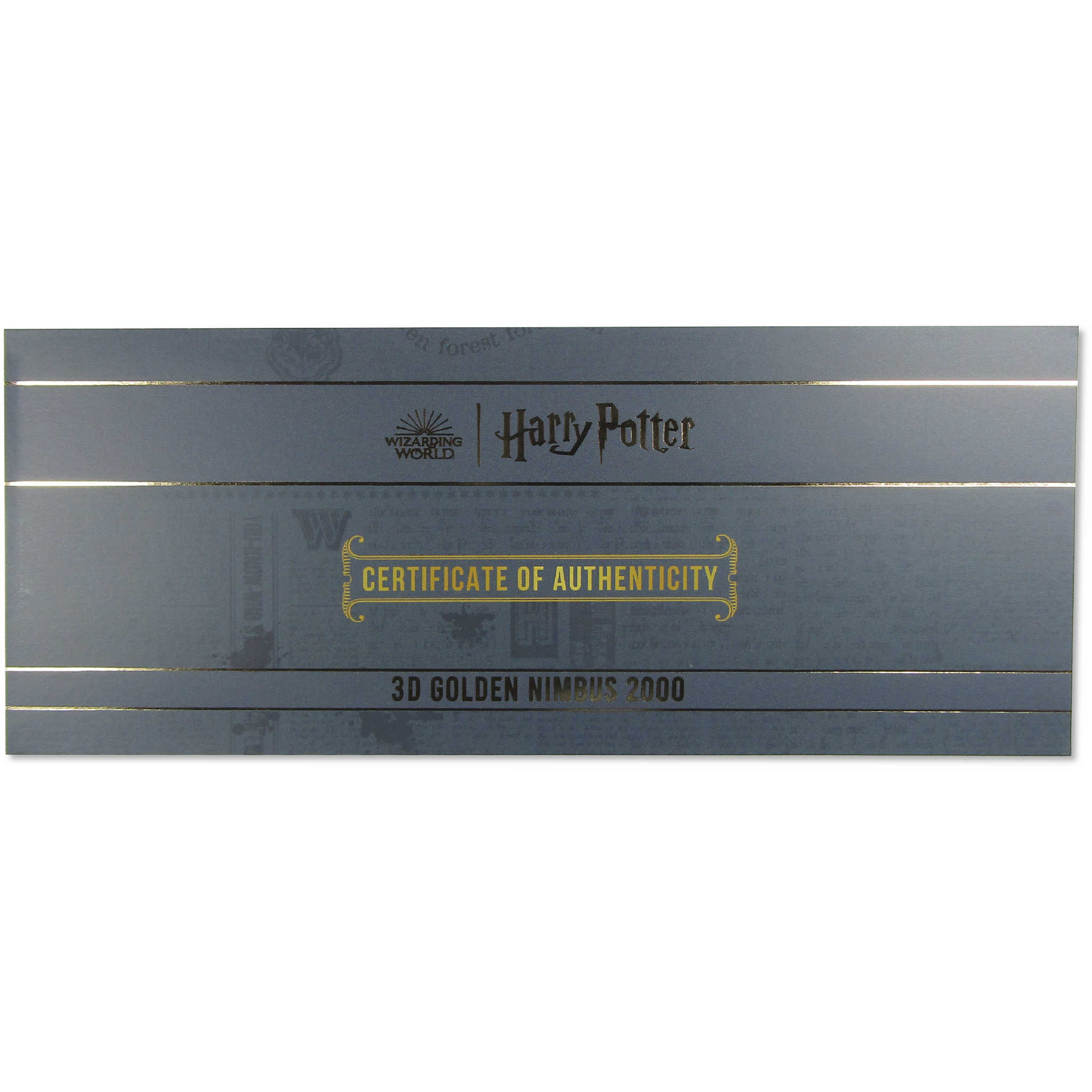 Harry Potter 3D Golden Nimbus 2000 3 oz Silver Shaped Coin 2024 Samoa