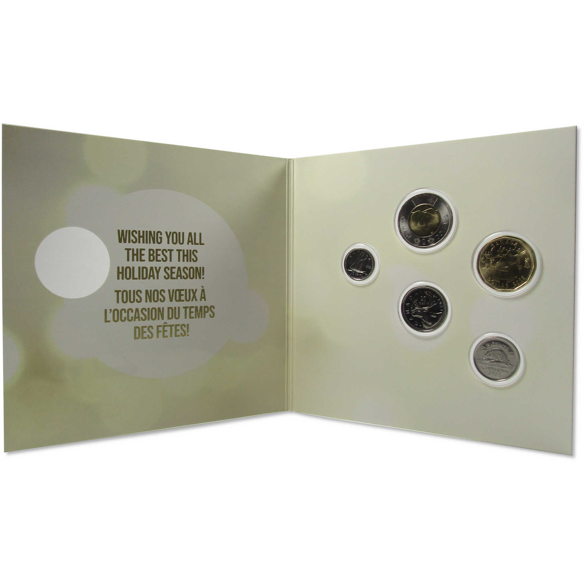 Peace & Joy Holiday 5-Coin Gift Card Set BU 2023 Canada SKU:OPC105