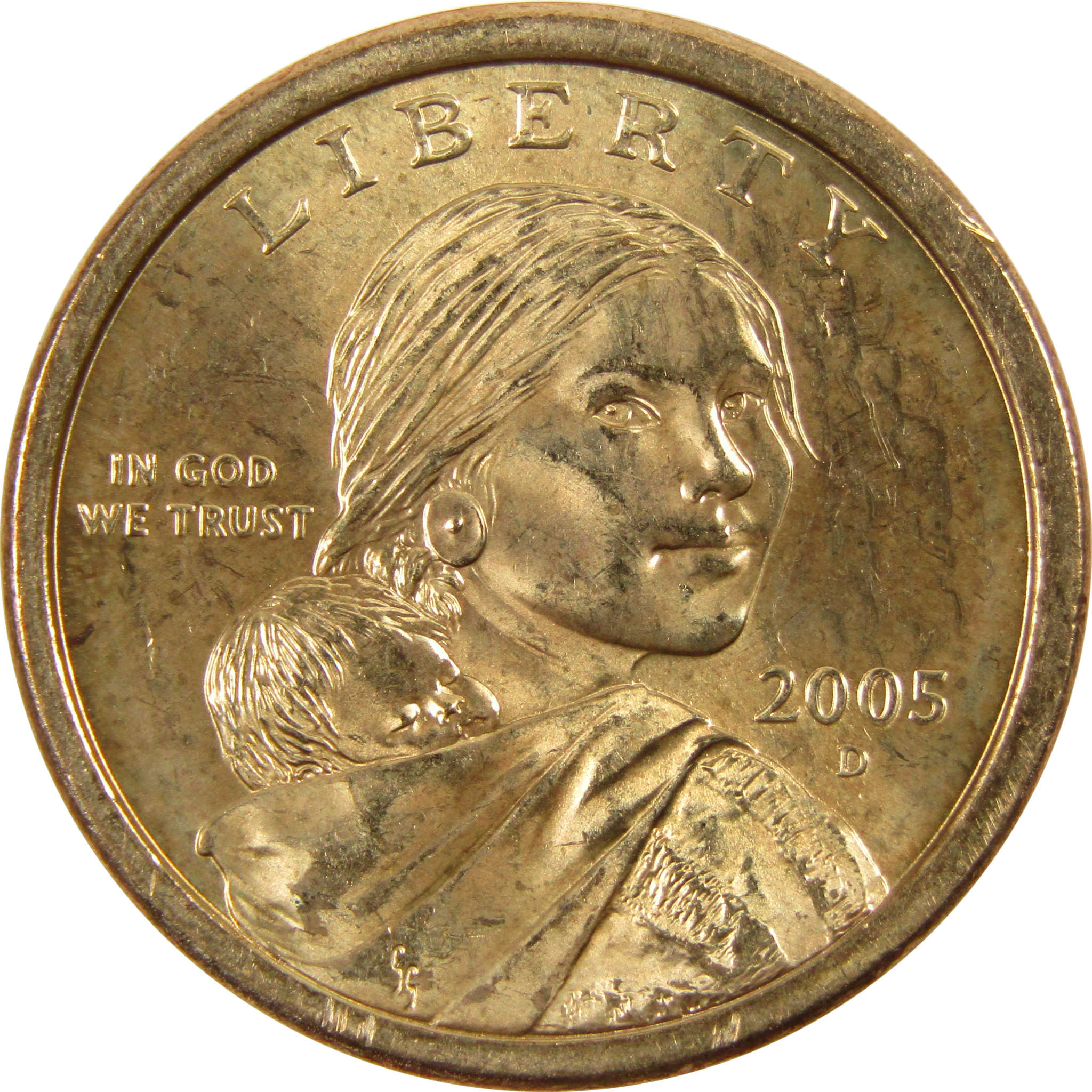 2005 D Sacagawea Native American Dollar BU Uncirculated 1 Coin