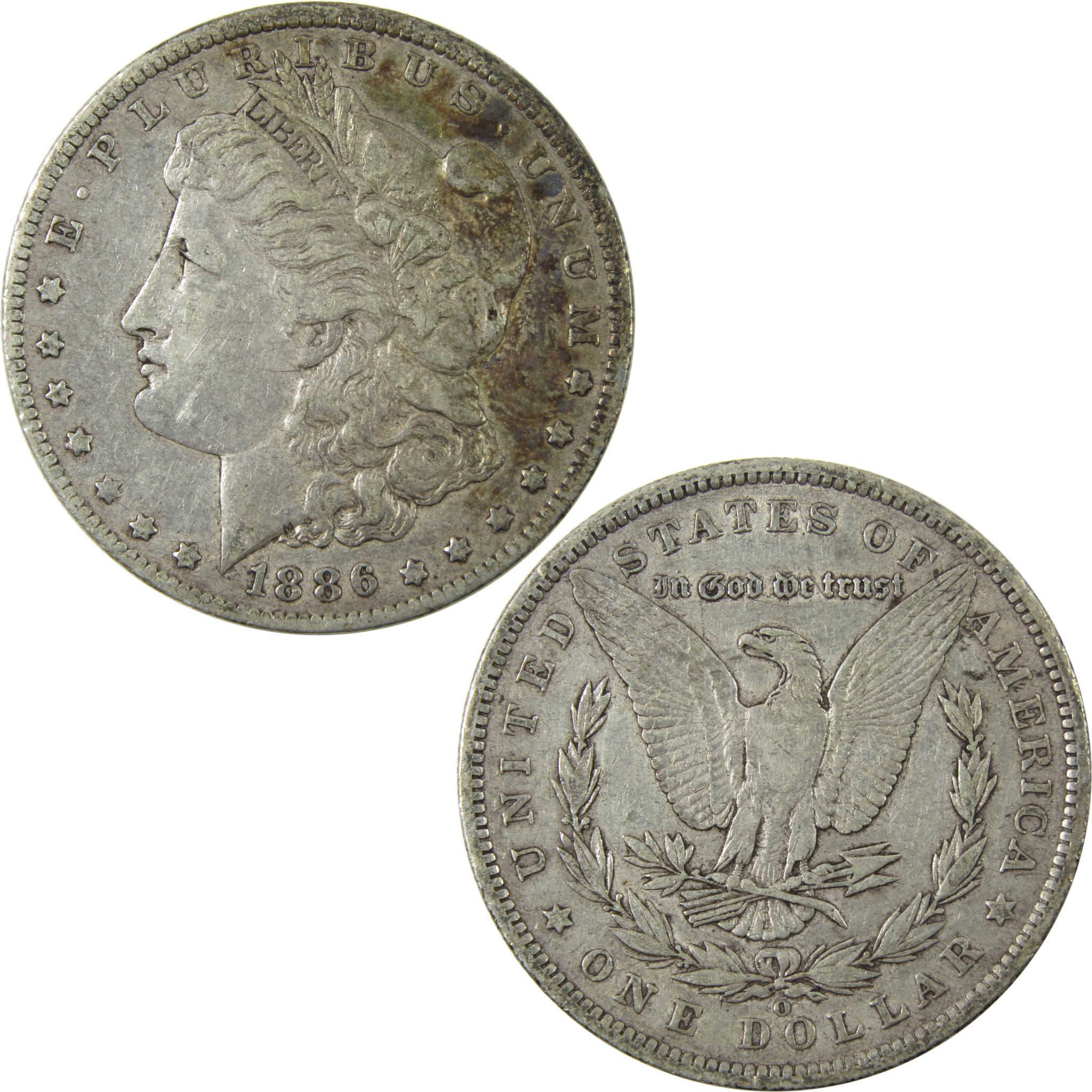 1886 O Morgan Dollar VF Very Fine Silver $1 Coin SKU:I14176 - Morgan coin - Morgan silver dollar - Morgan silver dollar for sale - Profile Coins & Collectibles