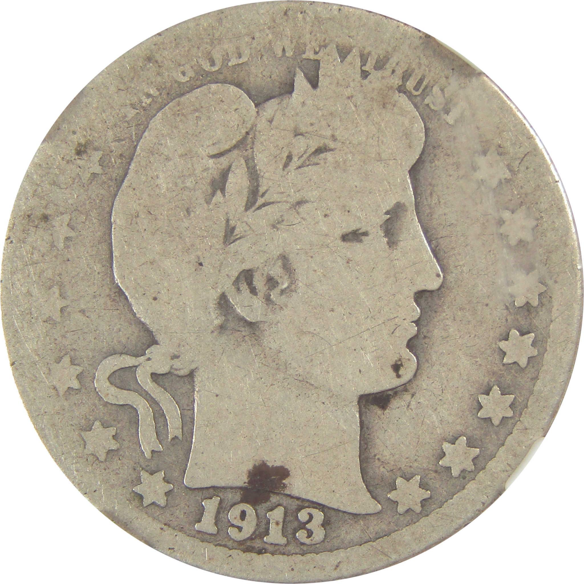 1913 S Barber Quarter AG 3 NGC Silver 25c Coin SKU:I19926