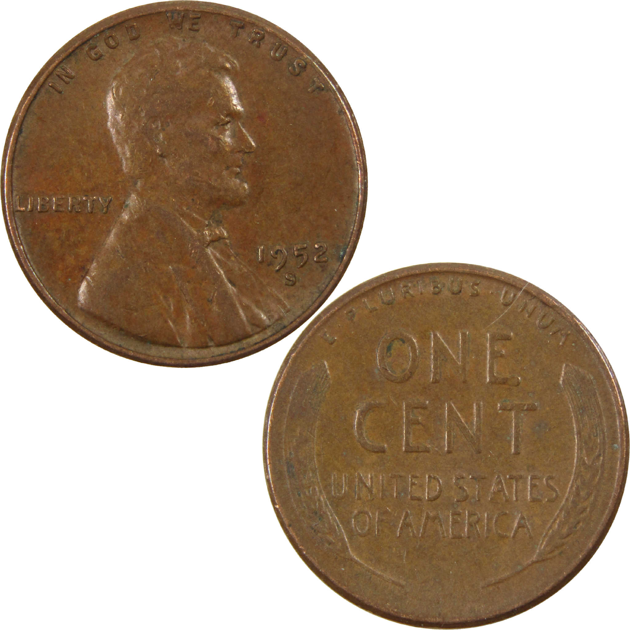 1952 S Lincoln Wheat Cent Circulated Penny 1c Coin Collectible