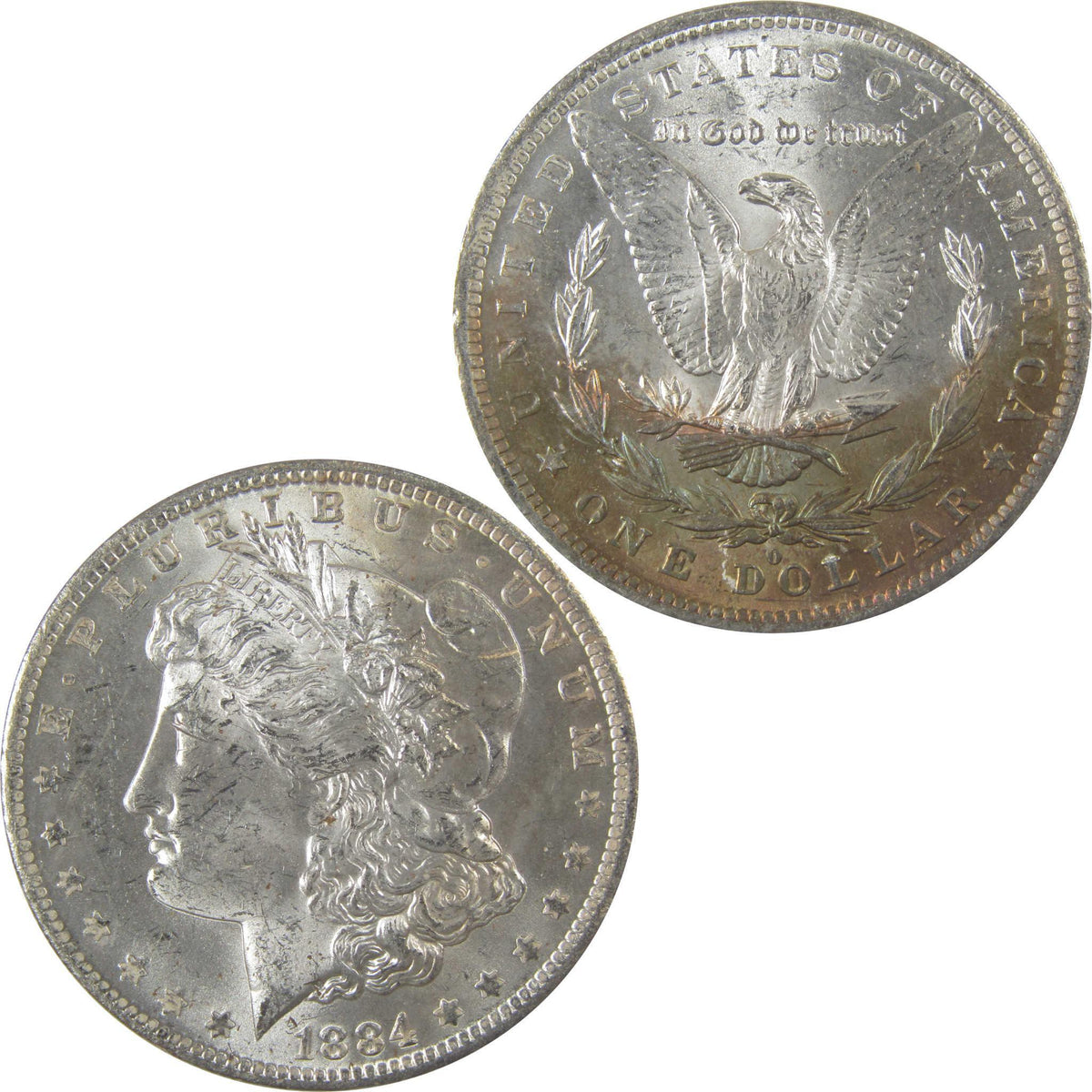 1884 O Morgan Silver Dollar BU Choice Uncirculated Toned SKU:I24178
