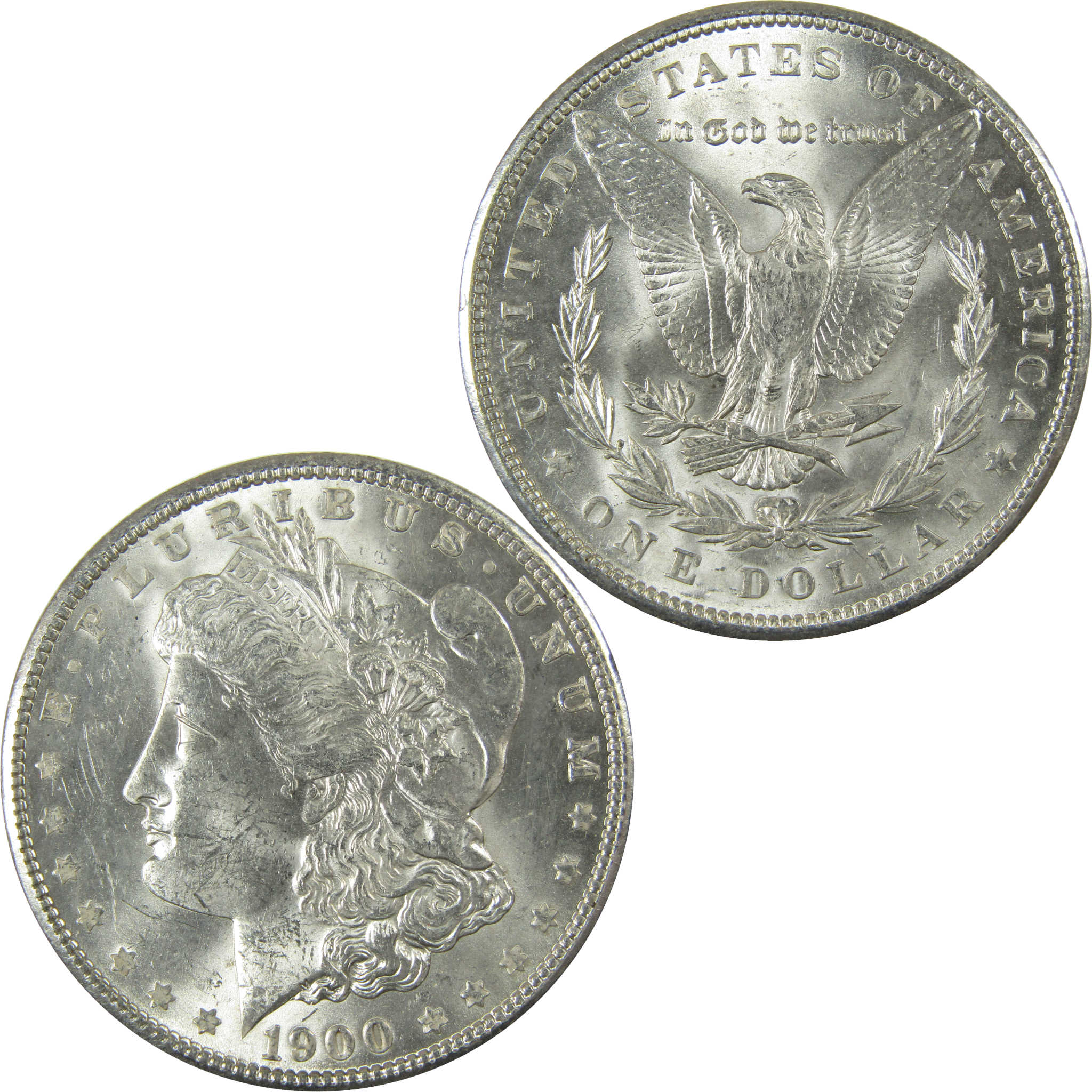 1900 Morgan Silver Dollar Uncirculated Mint State $1 Coin SKU:I27750