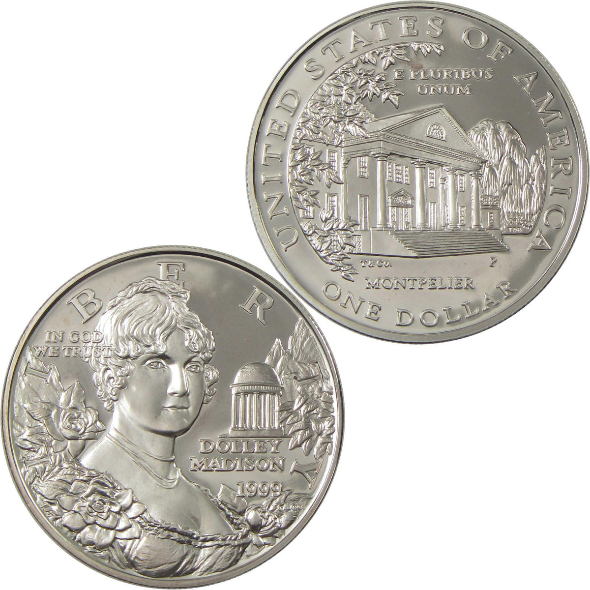 1999 P Dolley Madison Commemorative Silver Dollar Proof $1 Coin