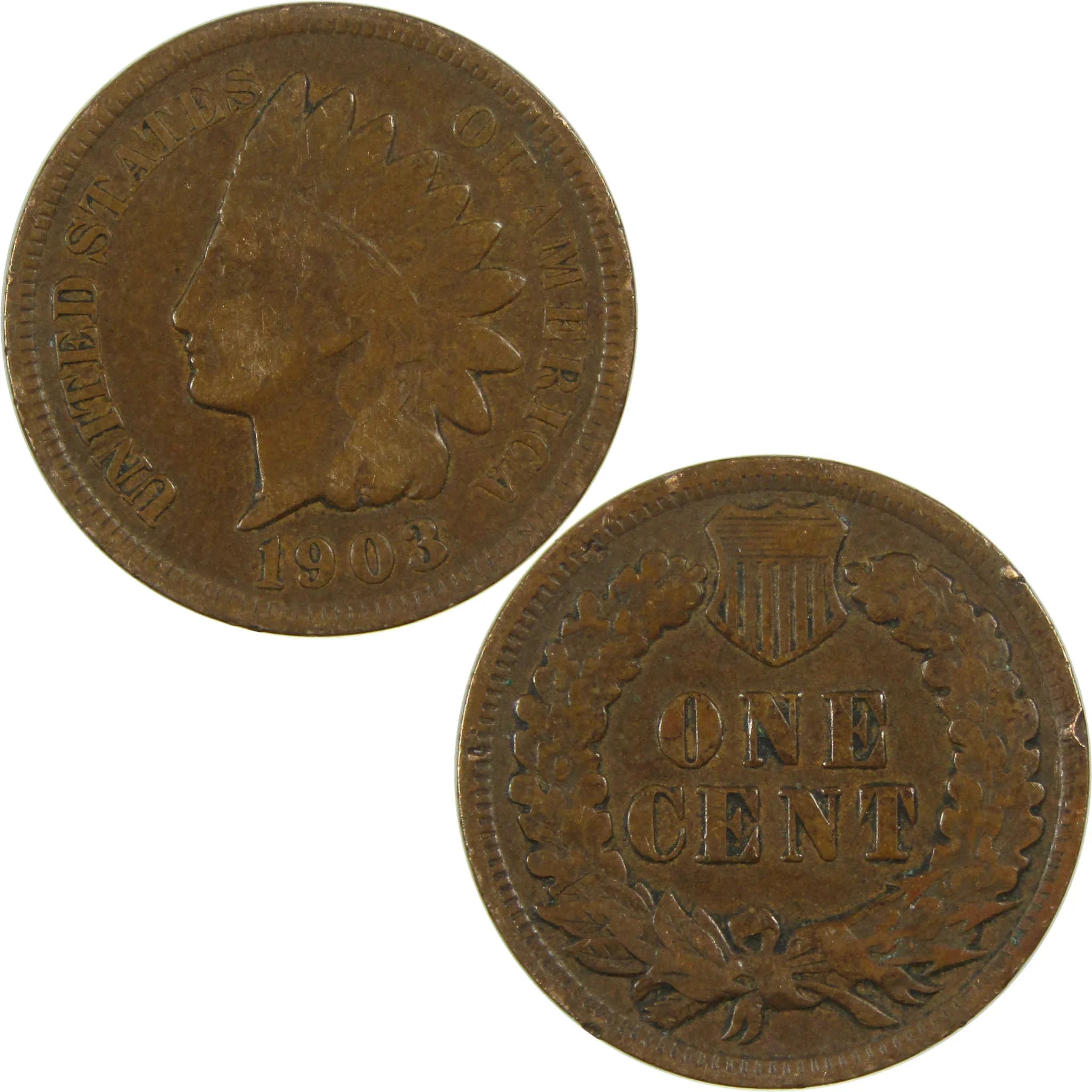 1903 Indian Head Cent VG Very Good Penny 1c Coin SKU:I27026