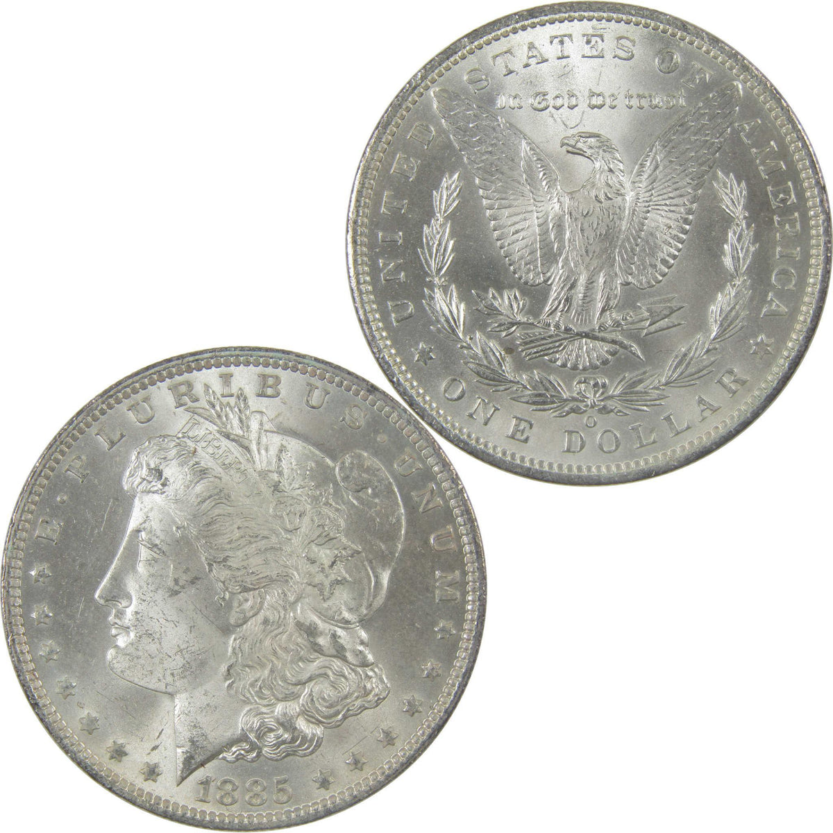 1885 O Morgan Silver Dollar BU Gem Uncirculated Mint State $1 Coin - Morgan coin - Morgan silver dollar - Morgan silver dollar for sale - Profile Coins & Collectibles