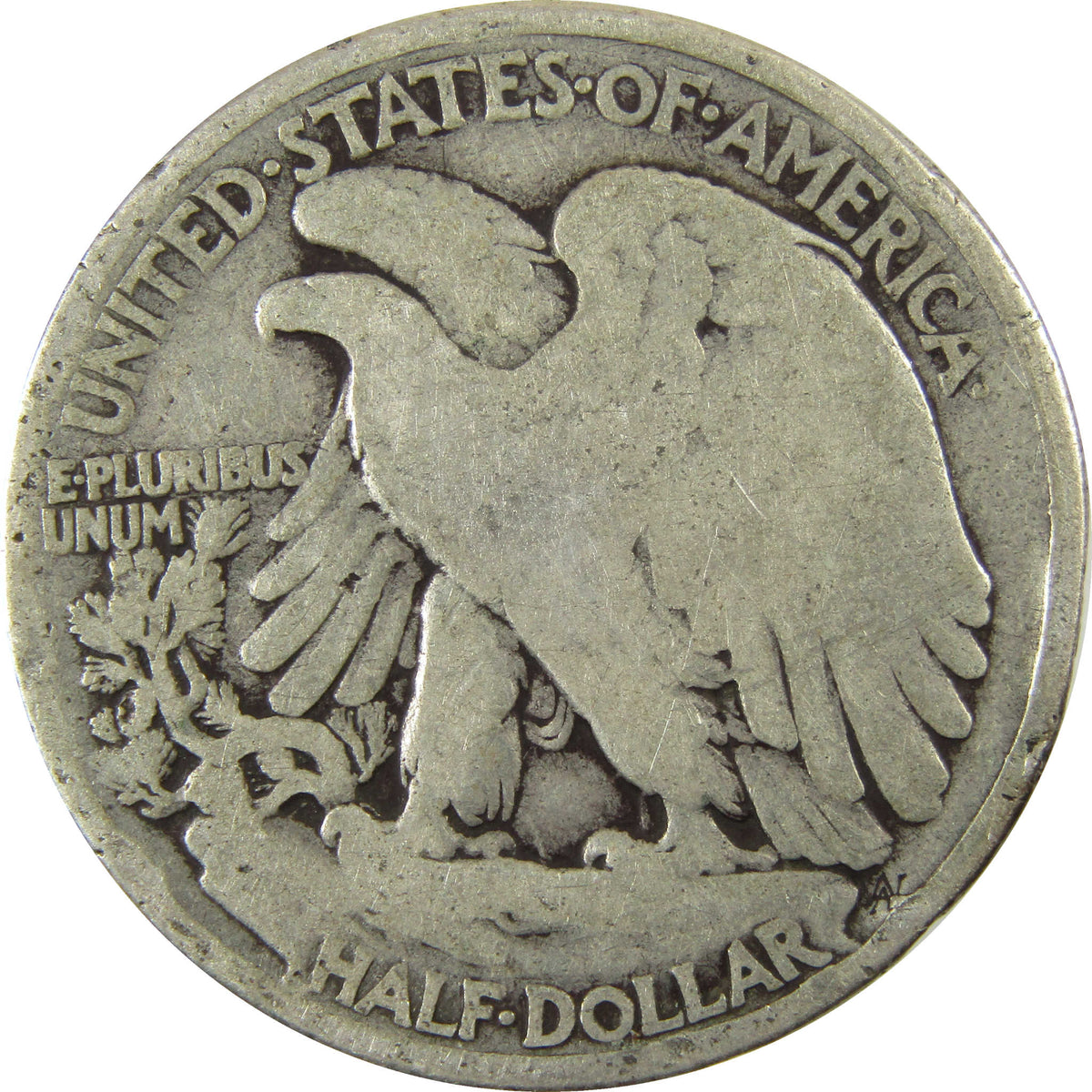 1916 S Liberty Walking 50c VG Very Good Details Rim Bent SKU:I29022