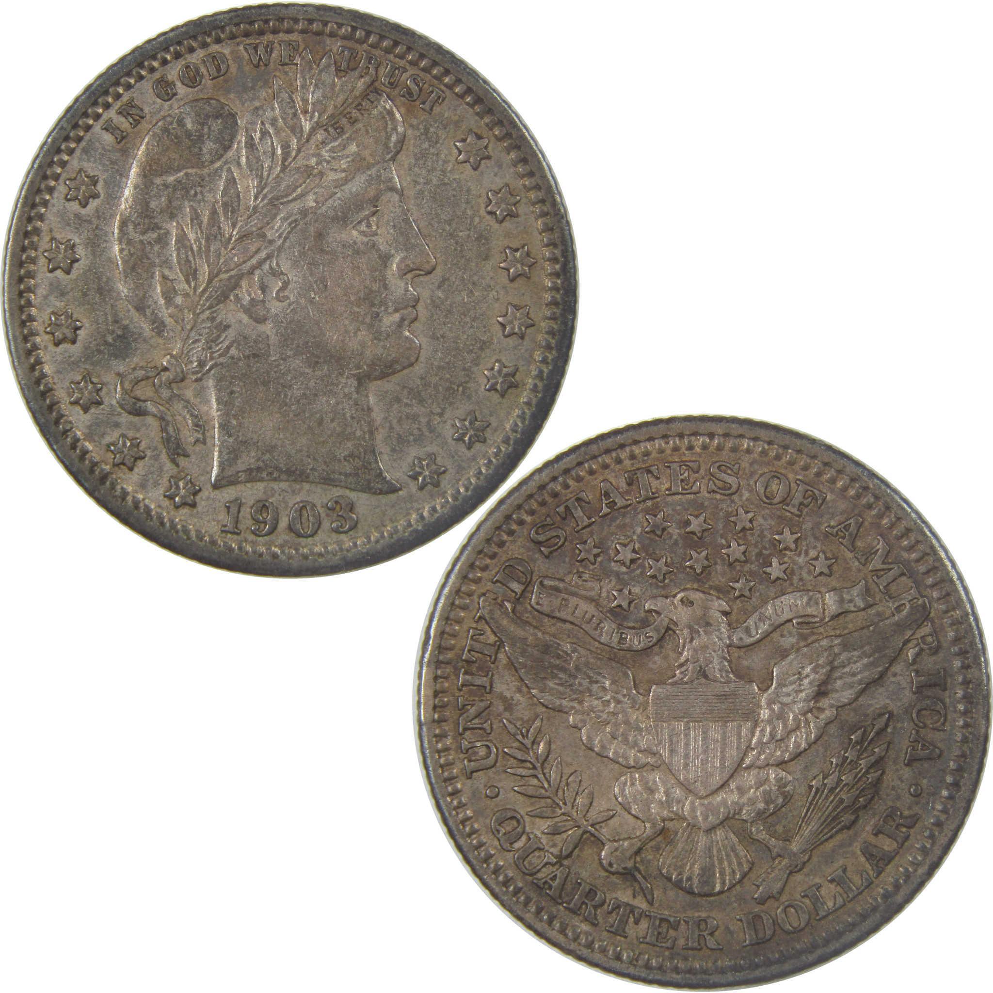1903 Barber Silver Quarter XF EF Extremely Fine 25c Coin Collectible