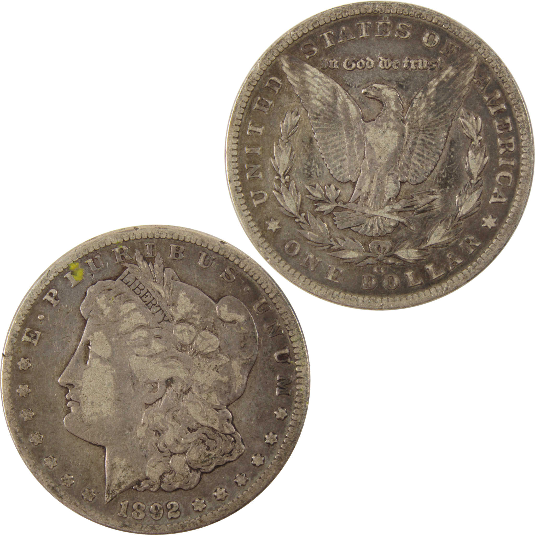 1892 CC Morgan Dollar F Fine 90% Silver $1 Coin SKU:I8053 - Morgan coin - Morgan silver dollar - Morgan silver dollar for sale - Profile Coins & Collectibles