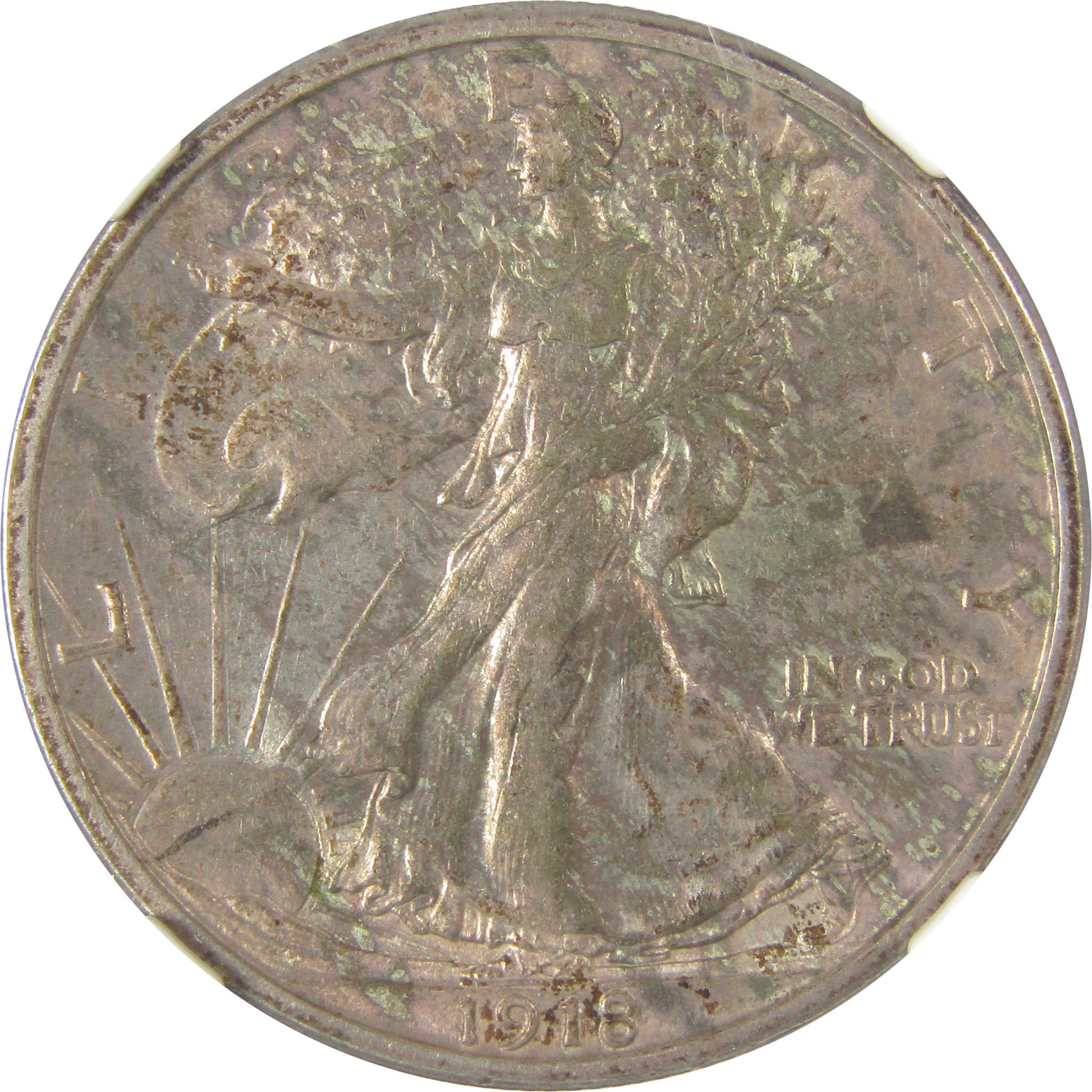 1918 S Liberty Walking Half Dollar AU 58 NGC Silver SKU:I19696