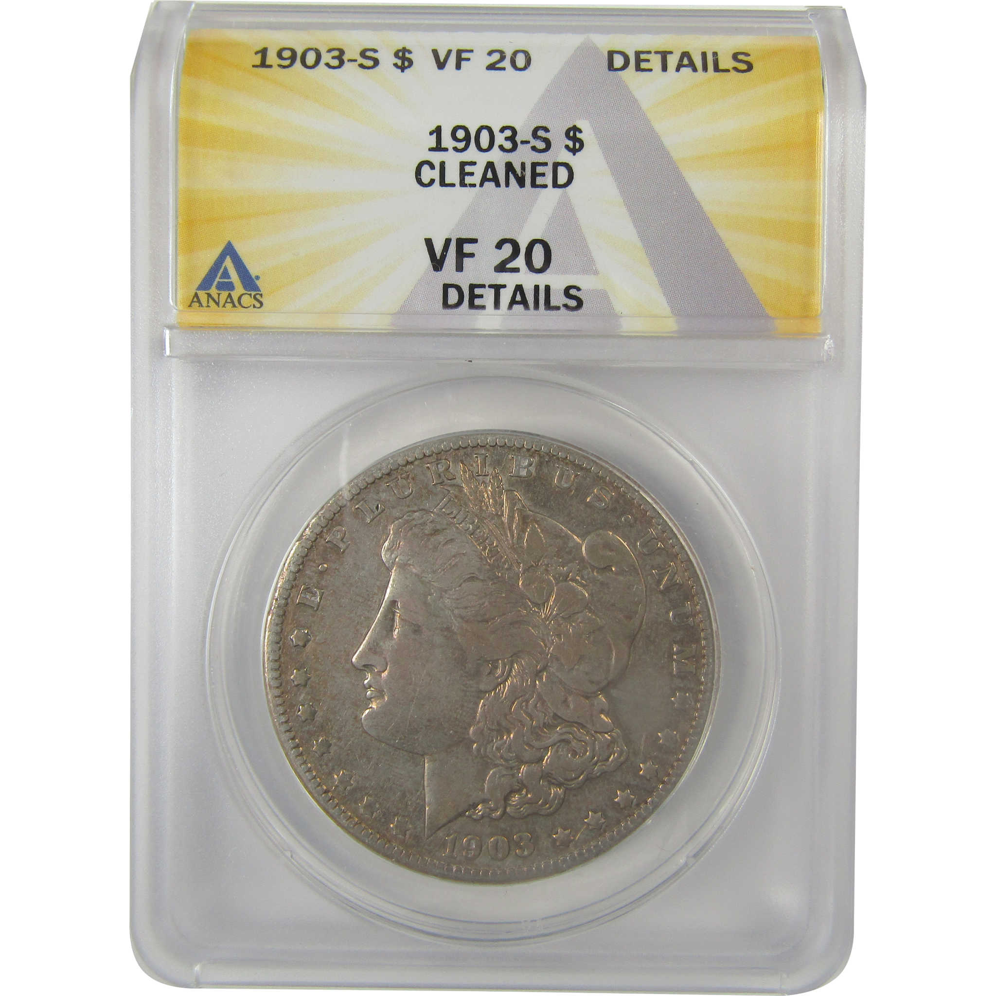 1903 S Morgan Dollar VF 20 Details ANACS Silver $1 Coin SKU:I21713 - Morgan coin - Morgan silver dollar - Morgan silver dollar for sale - Profile Coins & Collectibles