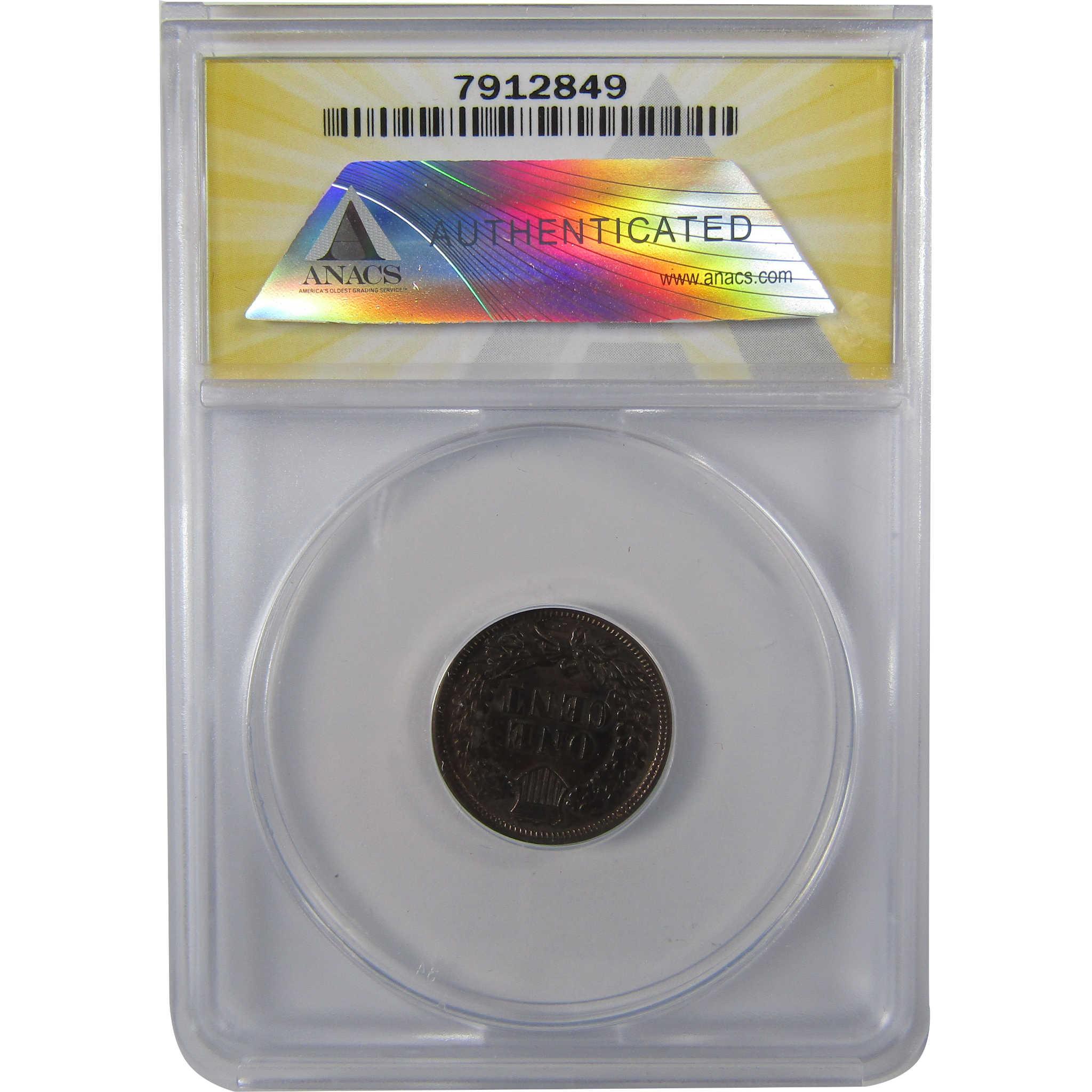 1901 Indian Head Cent PF 63 RB ANACS Penny Proof 1c Coin SKU:I25646