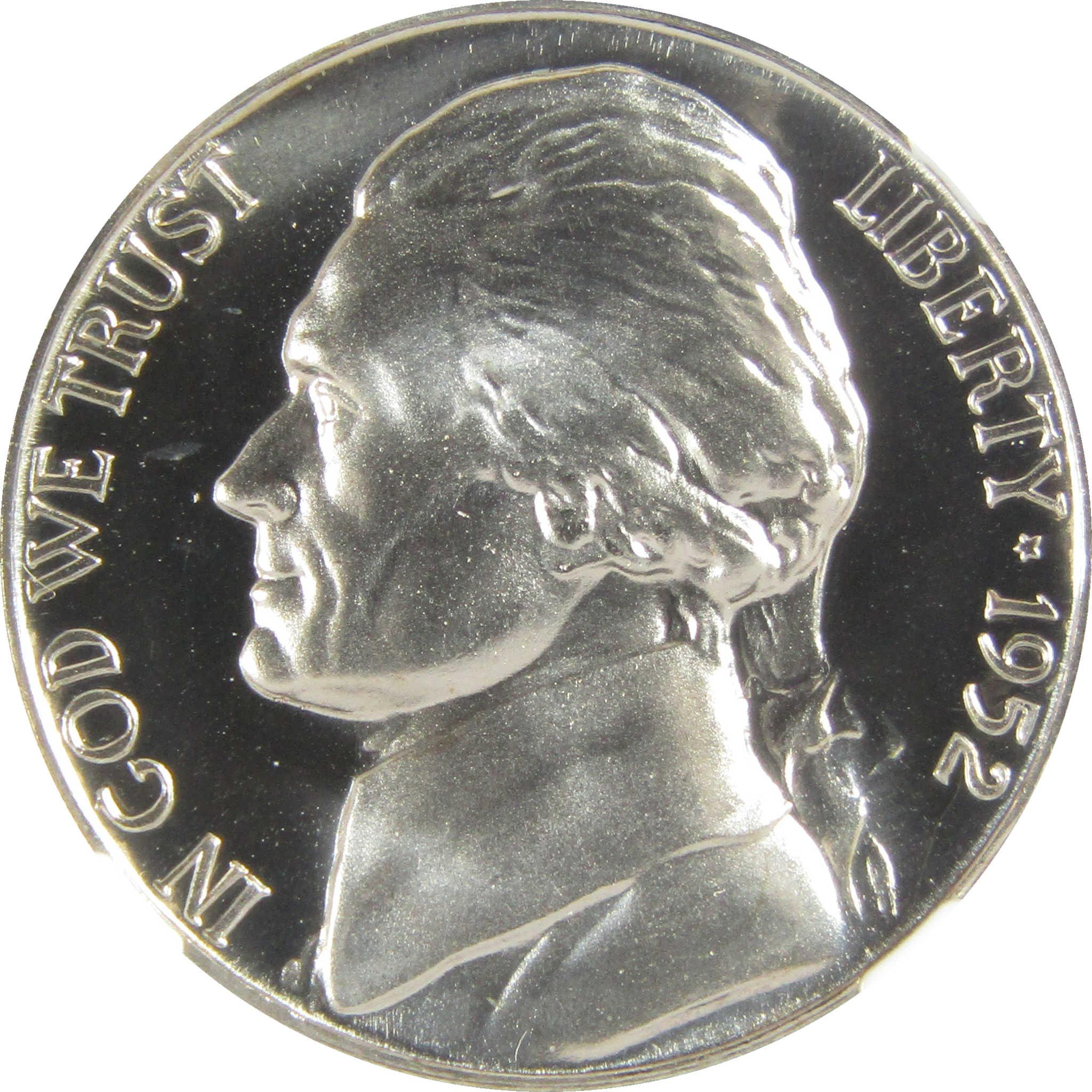 1952 Jefferson Nickel PF 68 NGC Proof 5c Coin Collectible SKU:I27355