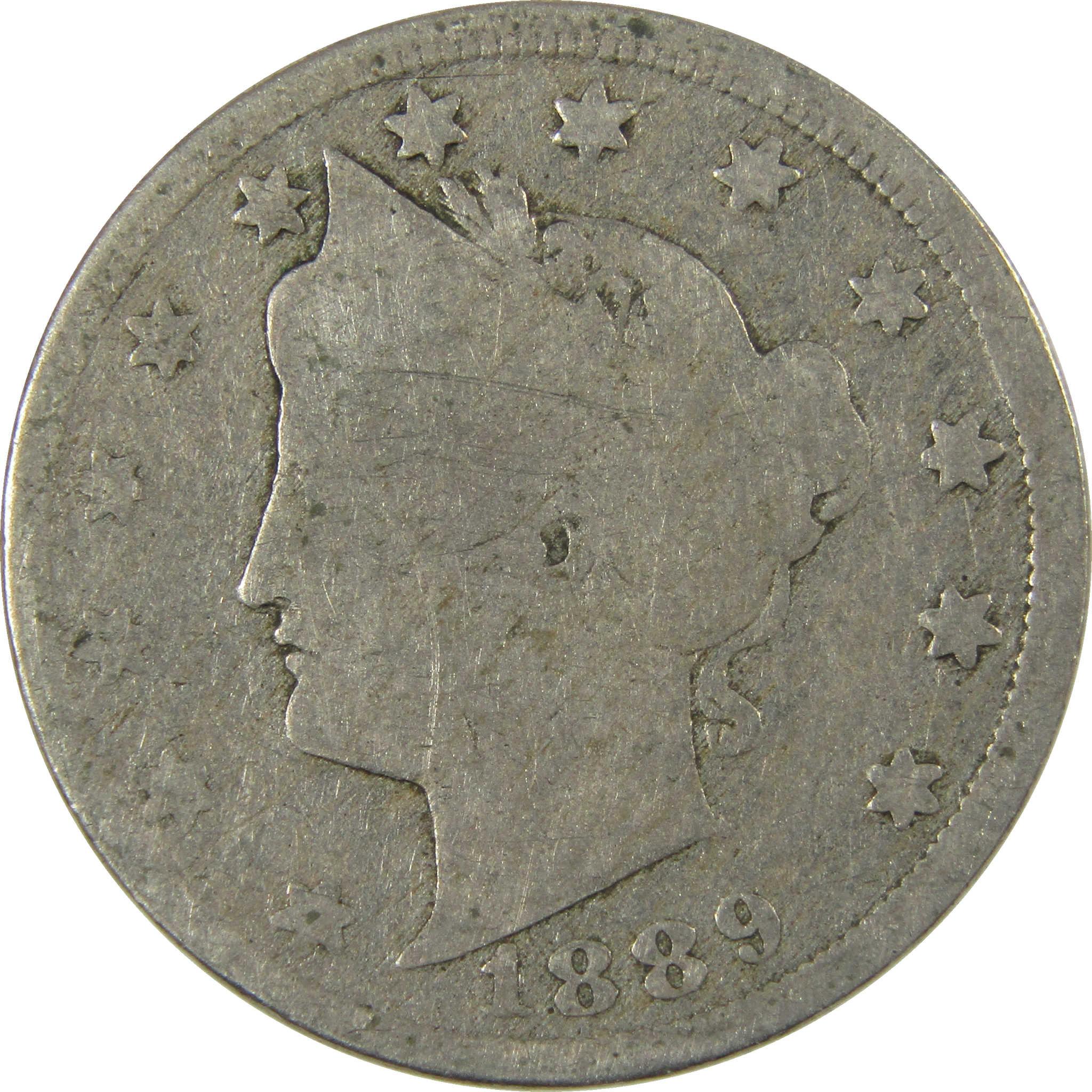 1889 Liberty Head V Nickel AG About Good 5c Coin SKU:I27227