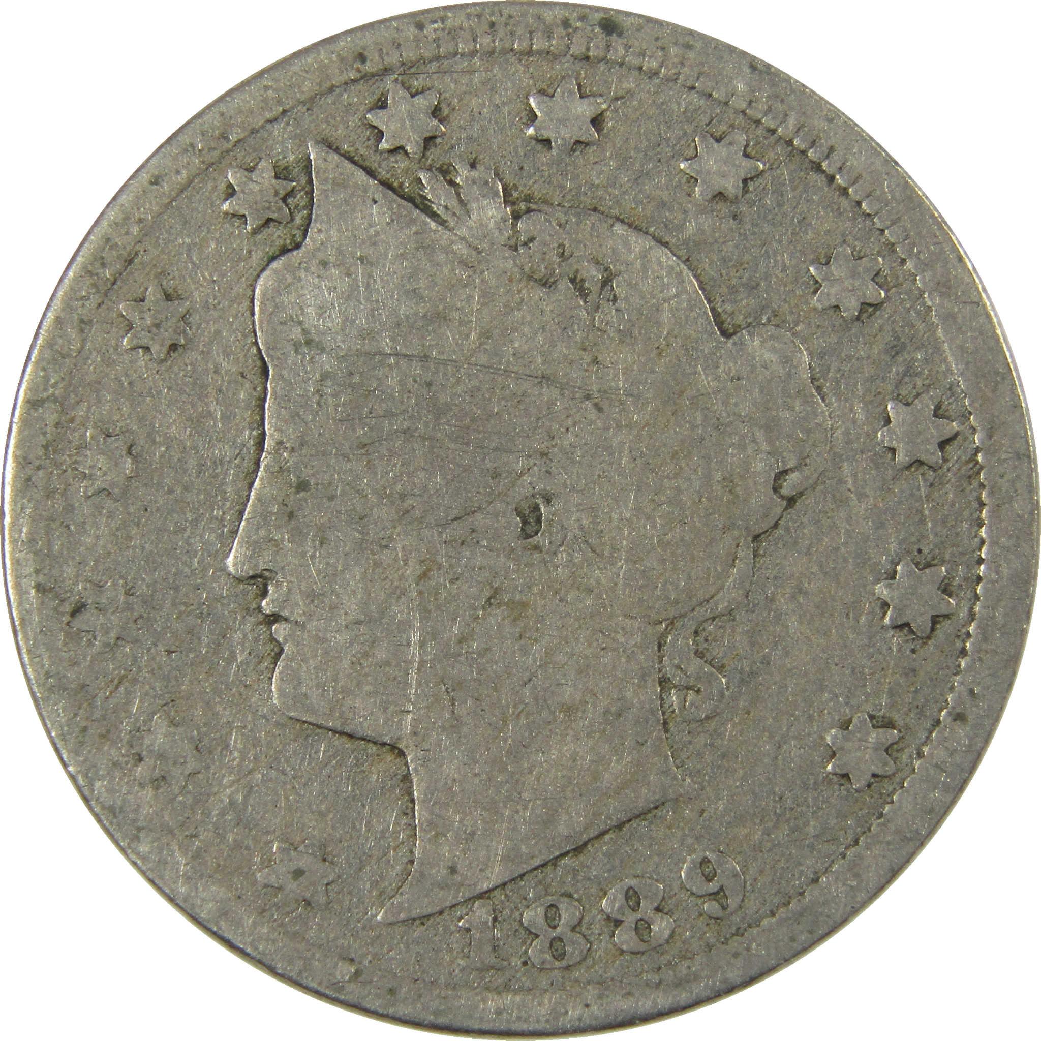 1889 Liberty Head V Nickel AG About Good 5c Coin SKU:I27227