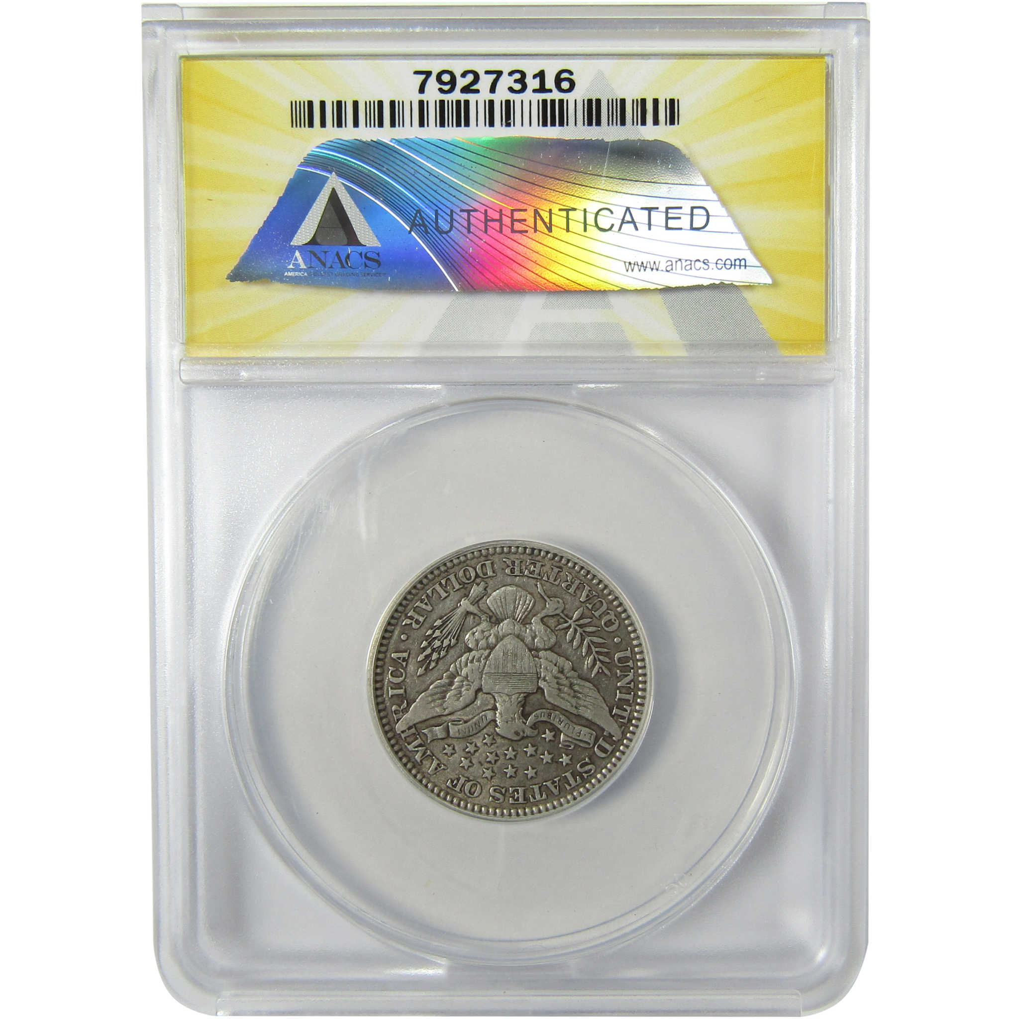 1912 Barber Silver Quarter VF 25 ANACS 25c Coin SKU:I28593