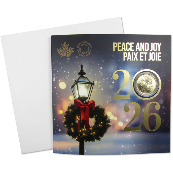 2026 Canada Holiday Gift Card Set BU Brilliant Uncirculated Coin COA