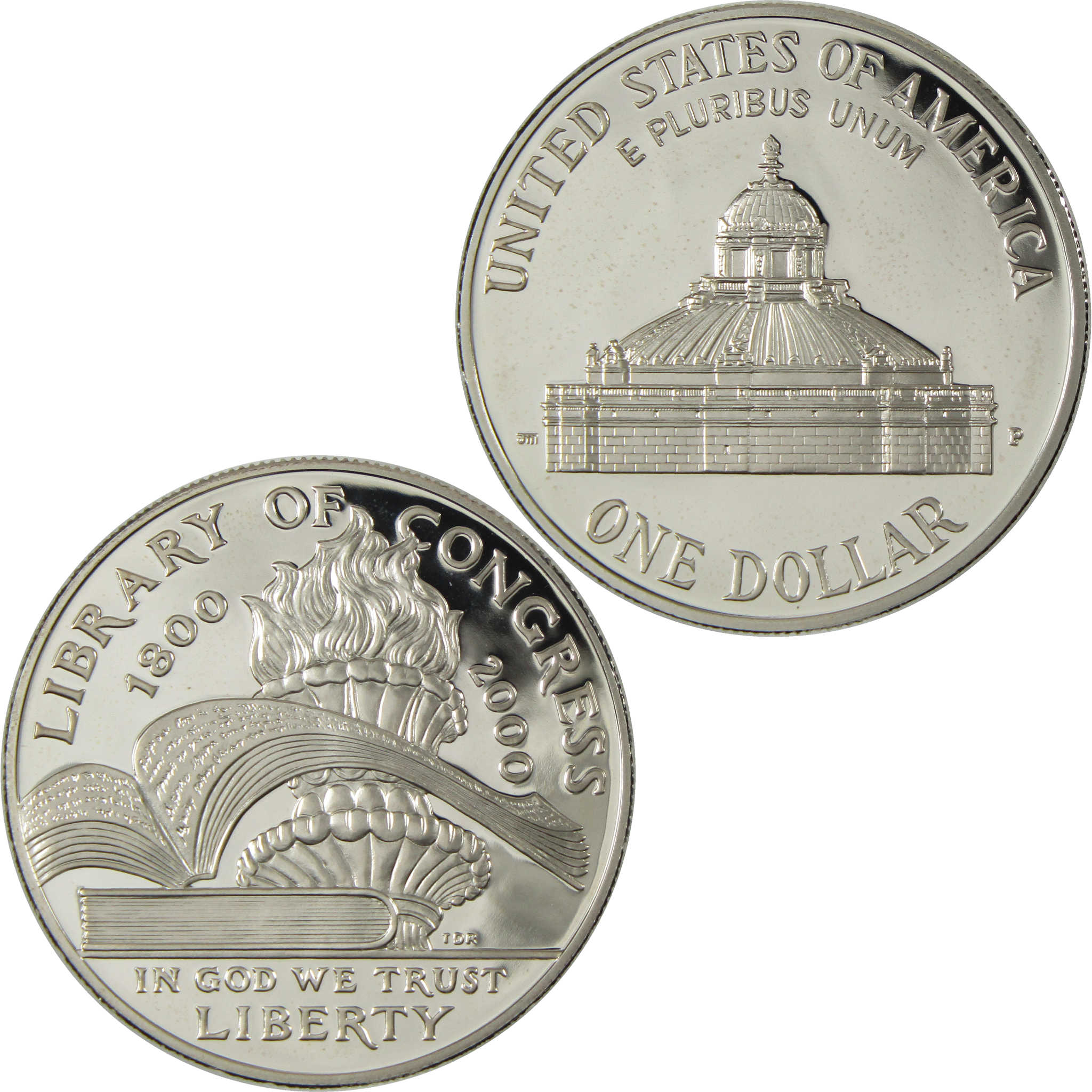 2000 P Library of Congress Commemorative Silver Dollar Proof $1 Coin