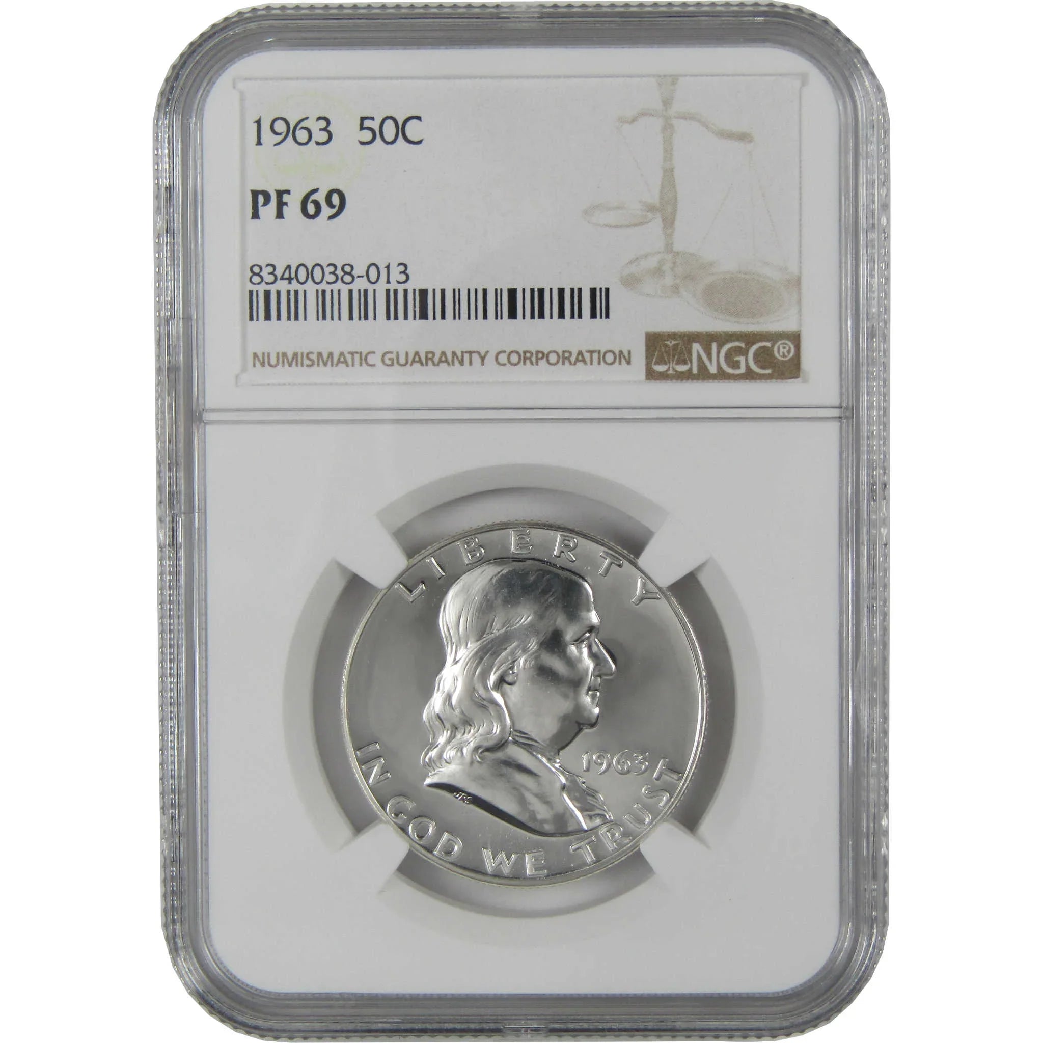 1963 Franklin Silver Half Dollar PF 69 NGC Proof 50c Coin SKU:I27444