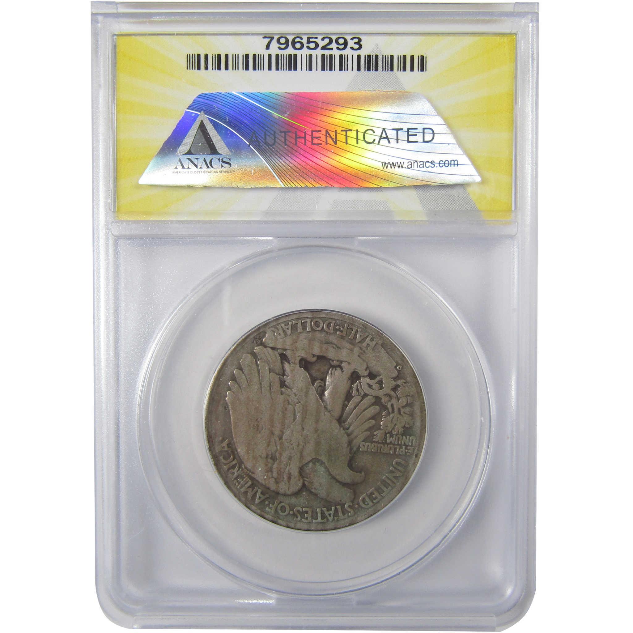 1938 D Liberty Walking Silver Half Dollar G 6 ANACS SKU:I25584