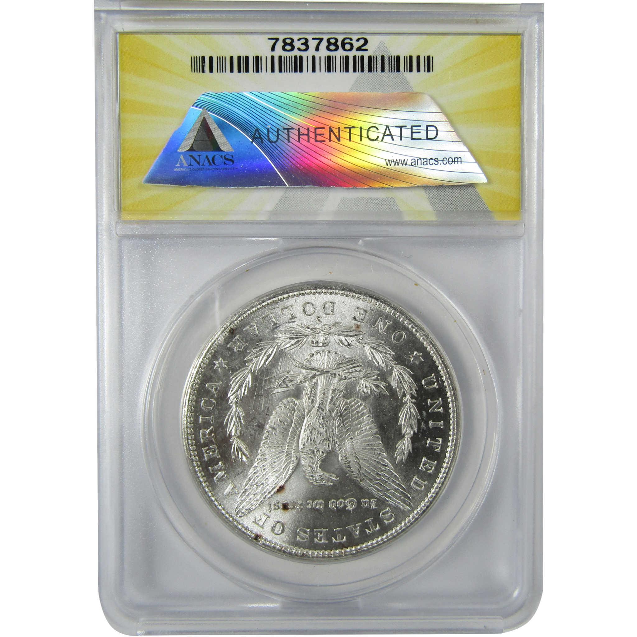 1879 S Rev 79 Morgan Silver Dollar MS 63 ANACS Uncirculated SKU:CP609 - Morgan coin - Morgan silver dollar - Morgan silver dollar for sale - Profile Coins & Collectibles