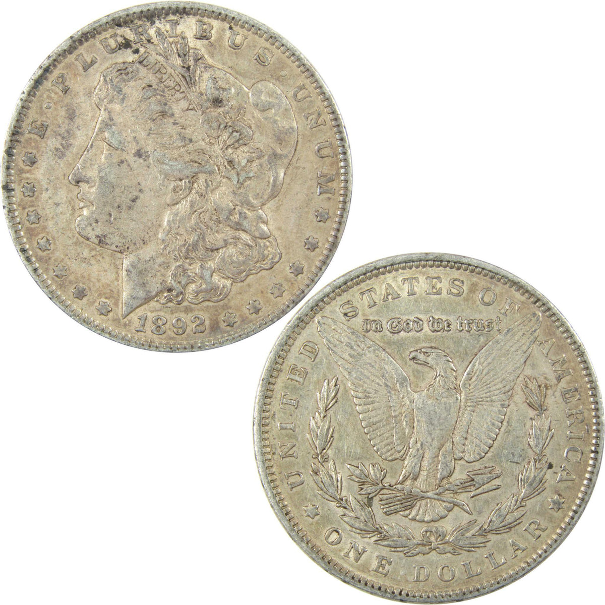 1892 Morgan Silver Dollar XF EF Extremely Fine $1 Coin SKU:I24736 - Morgan coin - Morgan silver dollar - Morgan silver dollar for sale - Profile Coins & Collectibles